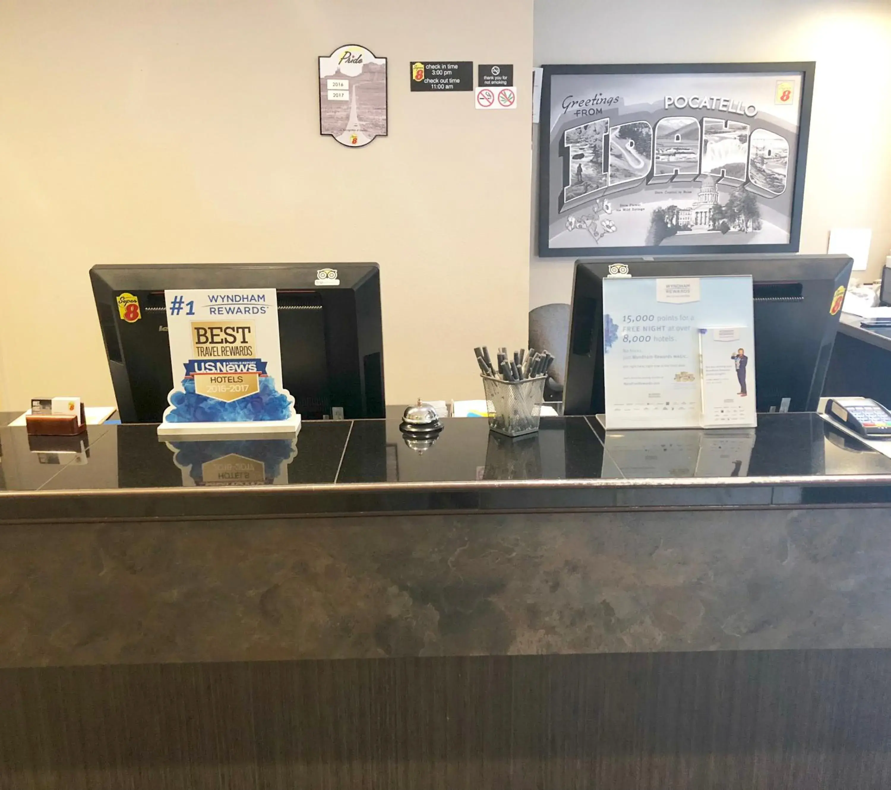 Lobby or reception in Super 8 by Wyndham Pocatello Lobby or reception in Super 8 by Wyndham Pocatello