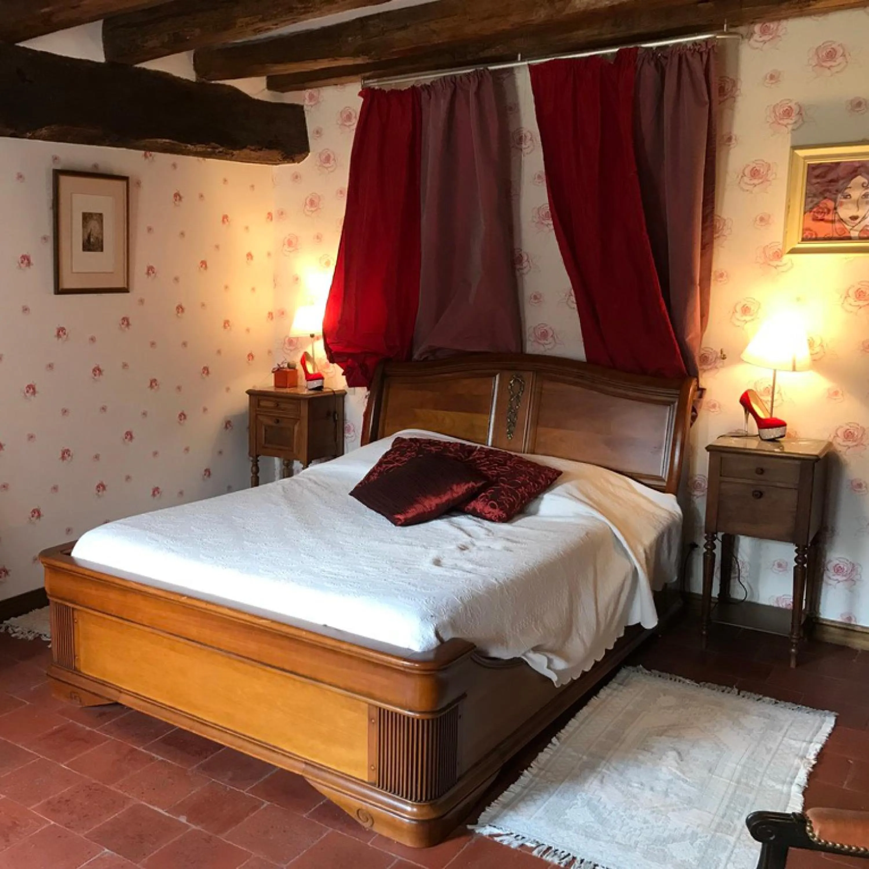 Bedroom, Bed in Le Logis de la Pataudière