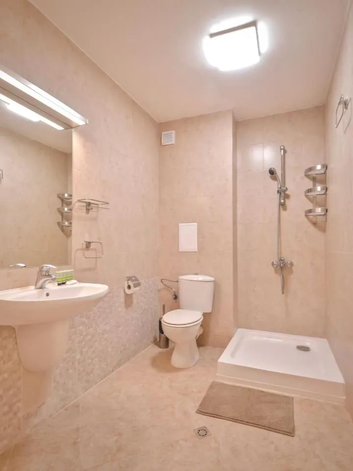 Shower in Spacious 2BD 2BA Flat - South Park & Vitosha Views by Flat Mаnager