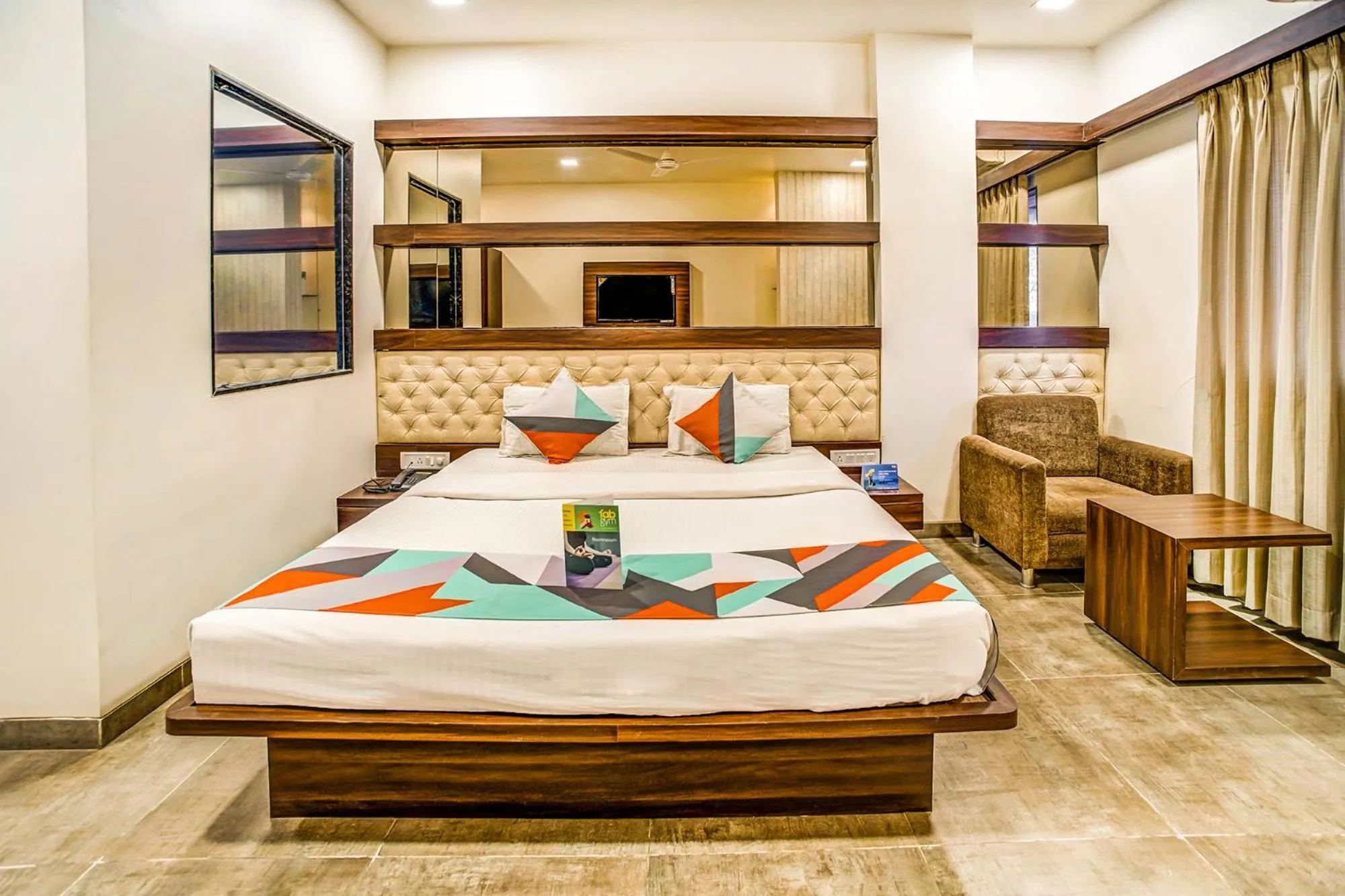 Bed in FabHotel Global Inn - Nr Sanjeevani Children's Hospital