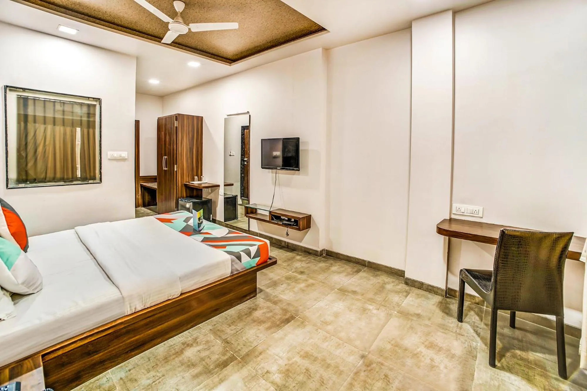 Bed in FabHotel Global Inn - Nr Sanjeevani Children's Hospital