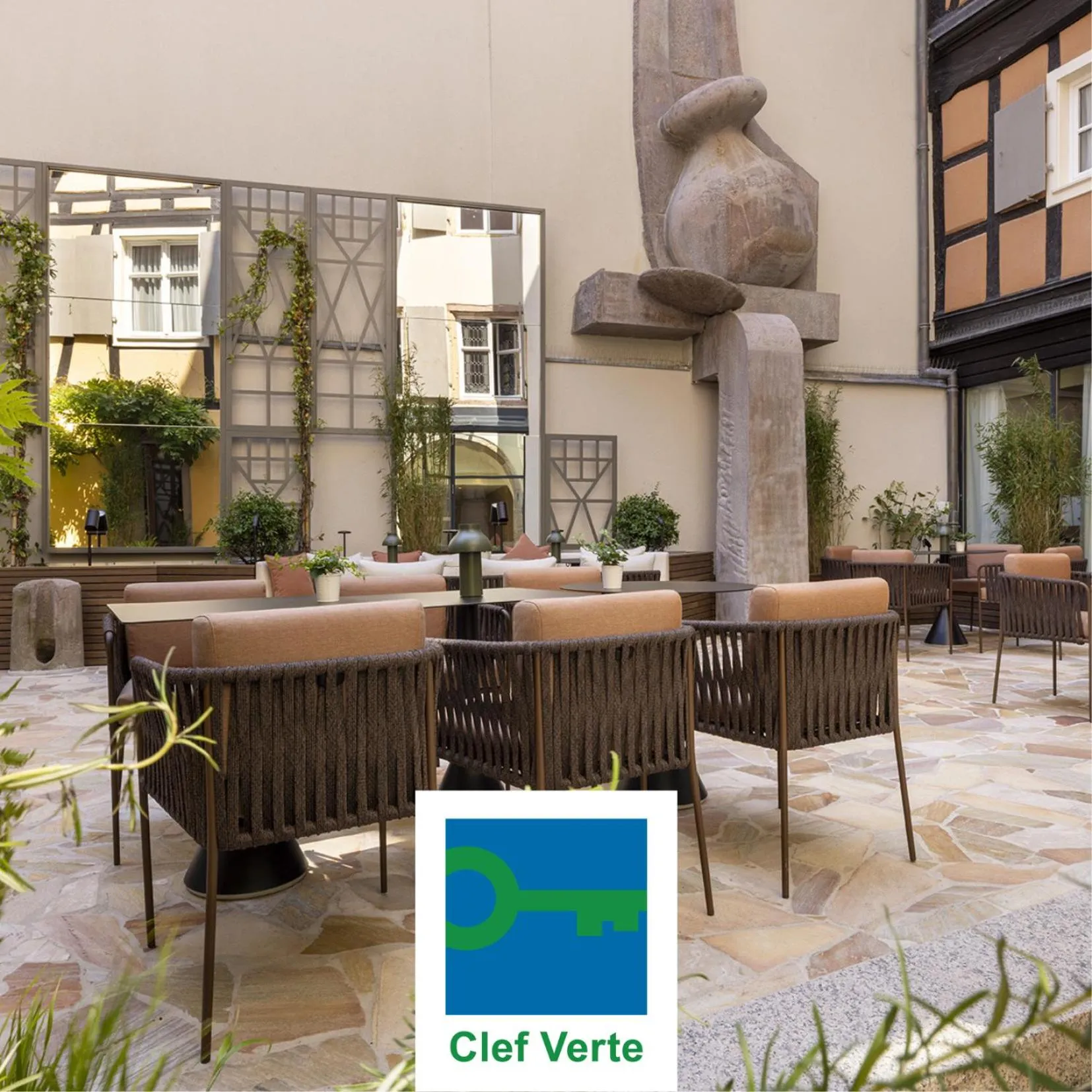 Patio in Hotel Le Colombier