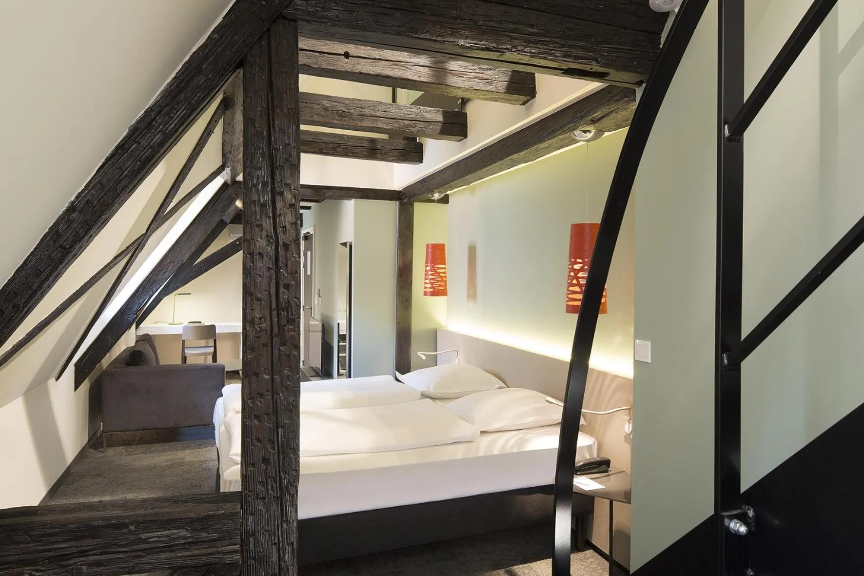 Photo of the whole room, Bed in Hotel Le Colombier