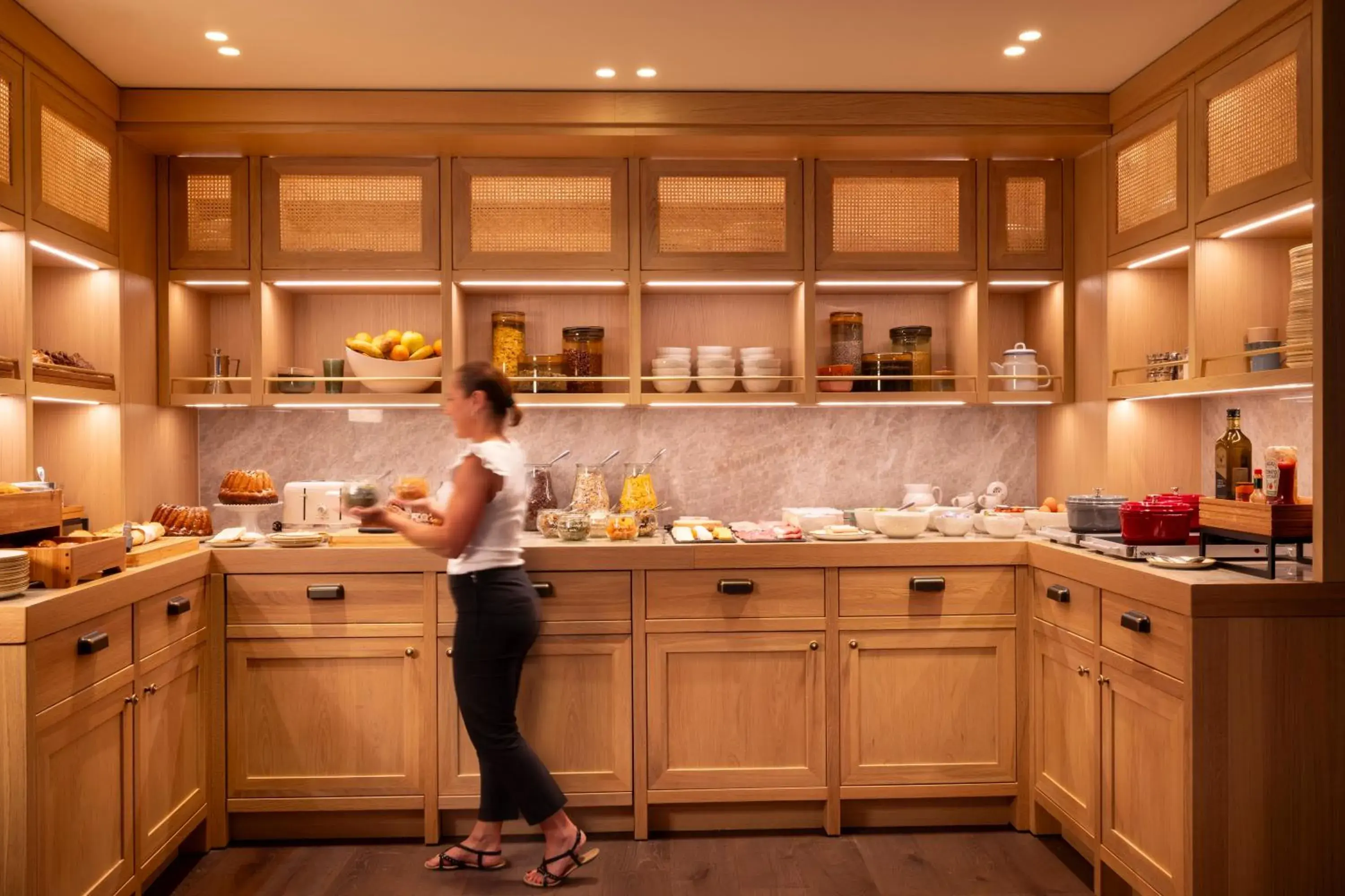 Buffet breakfast in Hotel Le Colombier Buffet breakfast in Hotel Le Colombier