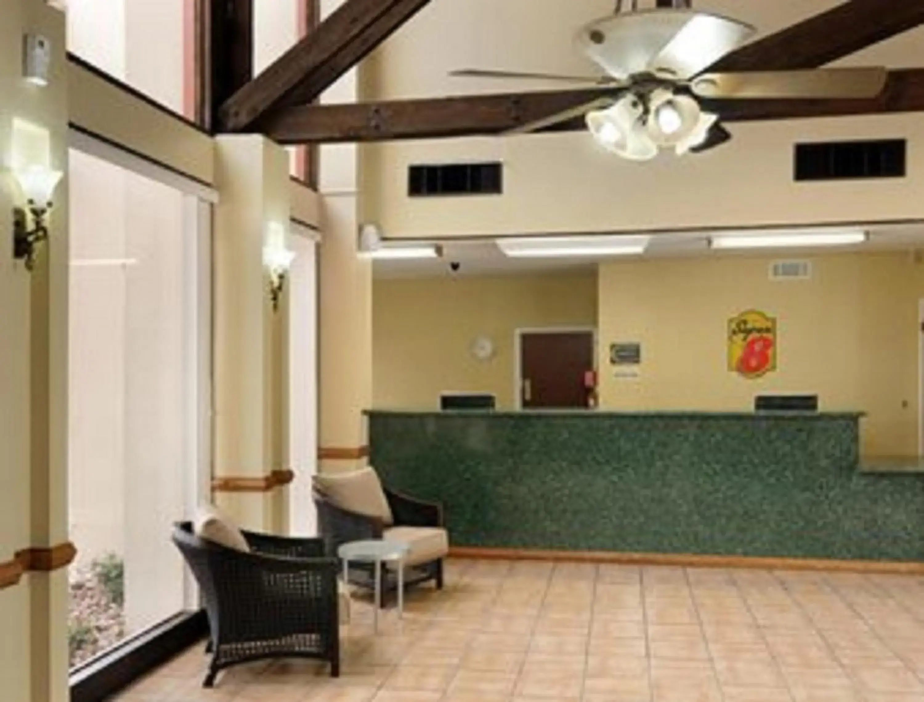 Lobby or reception in Super 8 by Wyndham Kerrville TX Lobby or reception in Super 8 by Wyndham Kerrville TX