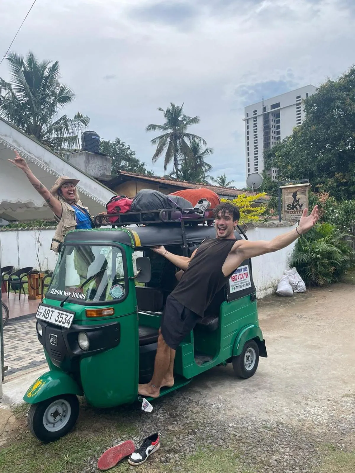 group of guests in Sky Hostel Negombo