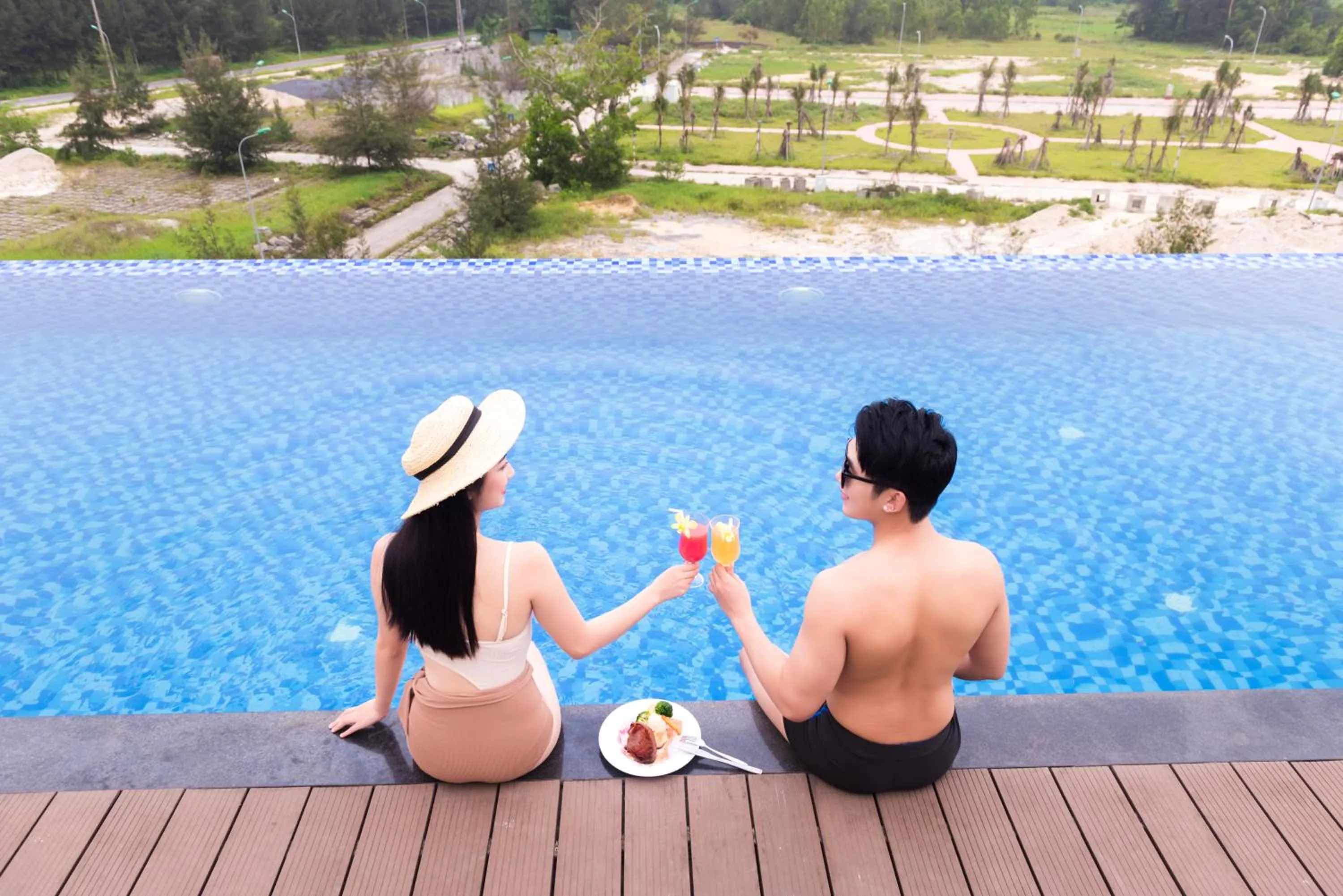 Pool view in Minh Chau Pearl Hotel & Spa - Quan Lan Island