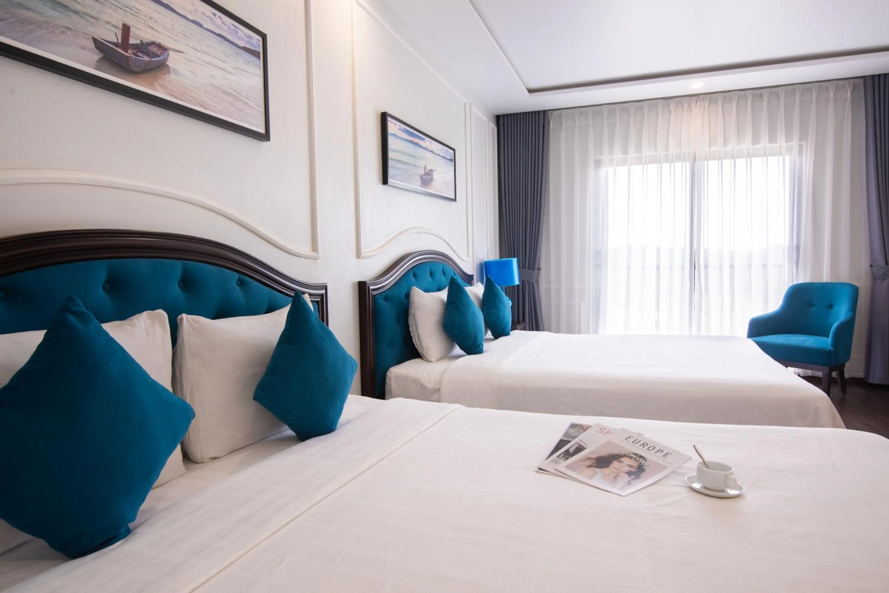 Bed in Minh Chau Pearl Hotel & Spa - Quan Lan Island