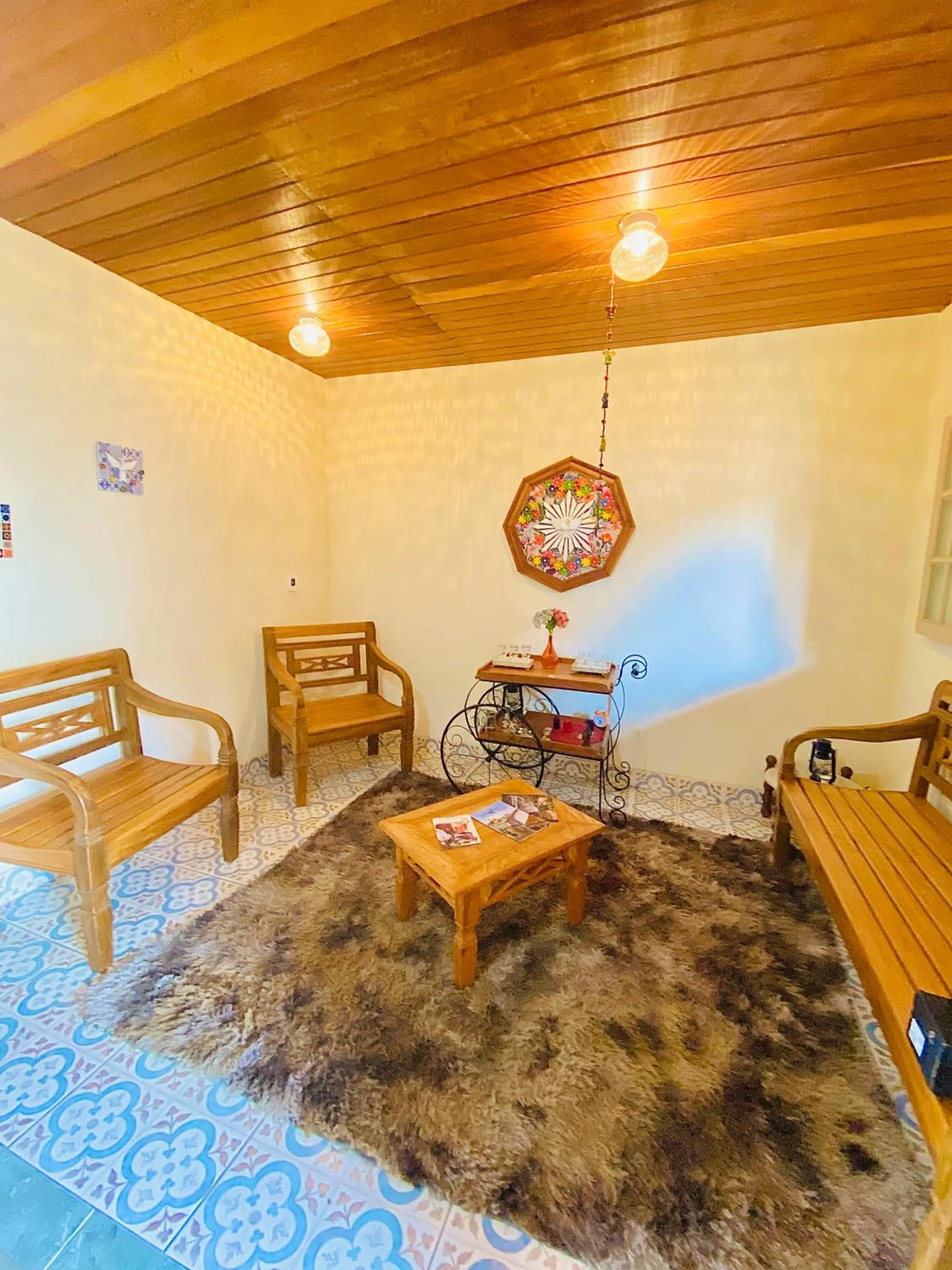 Seating area in Hospedaria Vila Rica - 1 km do centro histórico