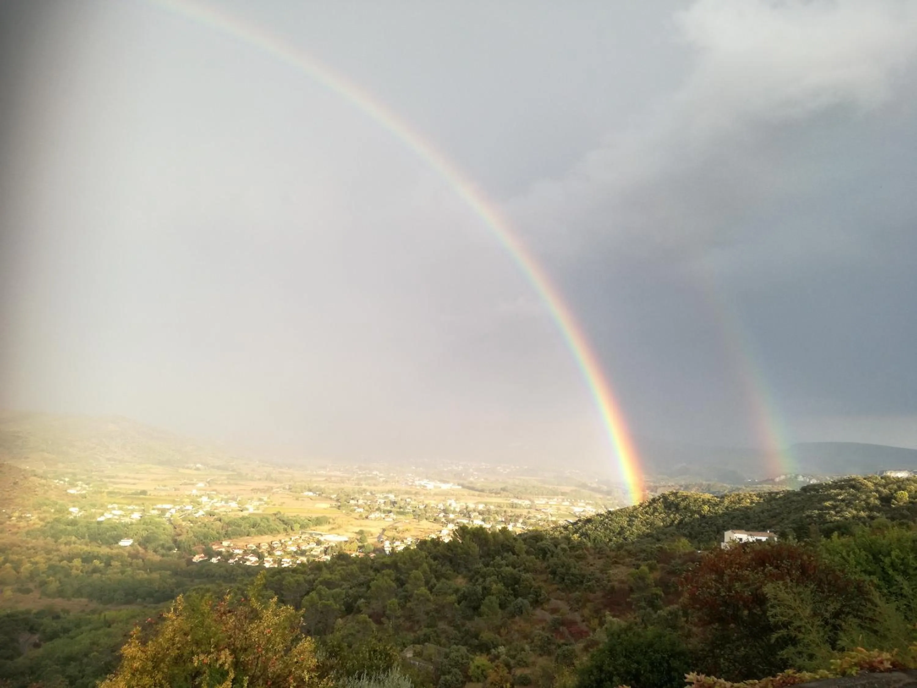 Natural landscape in le rocher de Sampzon