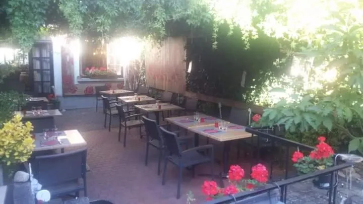 Balcony/Terrace in Hôtel Restaurant Aux Deux Roses