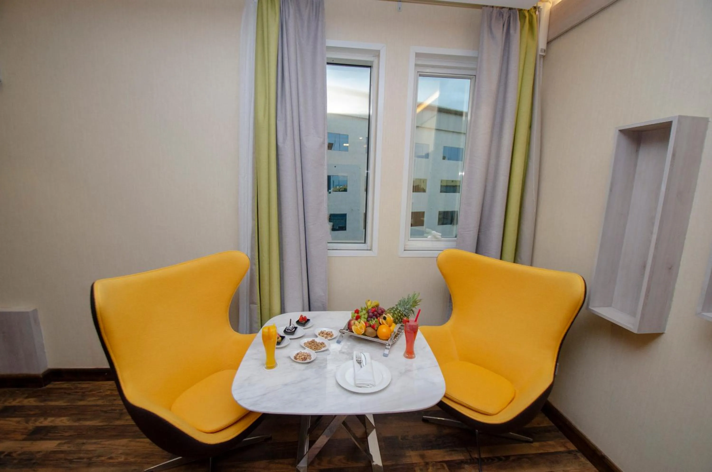 Seating area in The District Hotel Najran