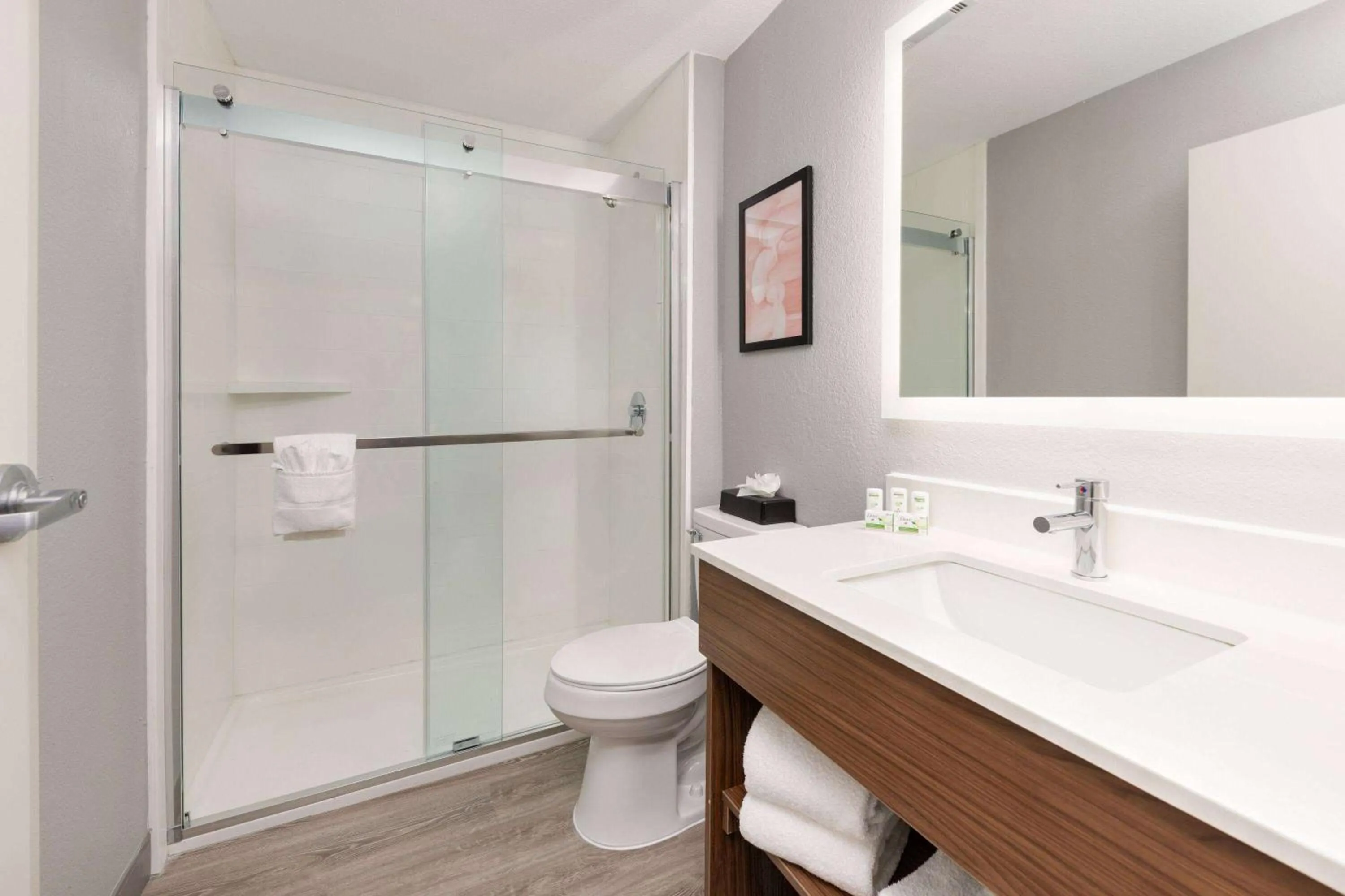 Bathroom in Hawthorn Extended Stay by Wyndham Bedford - Dallas