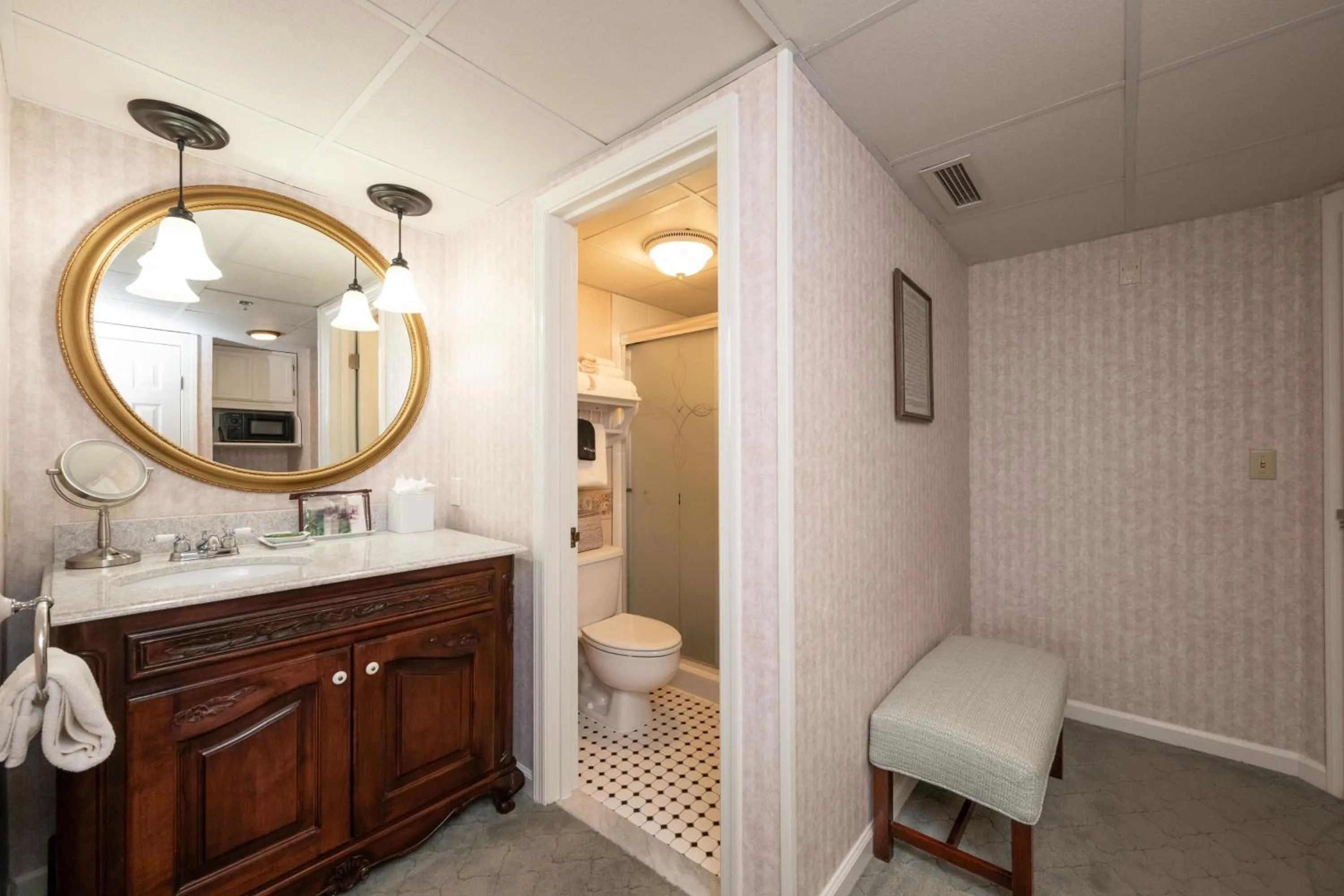 Bathroom in Boardwalk Plaza Hotel