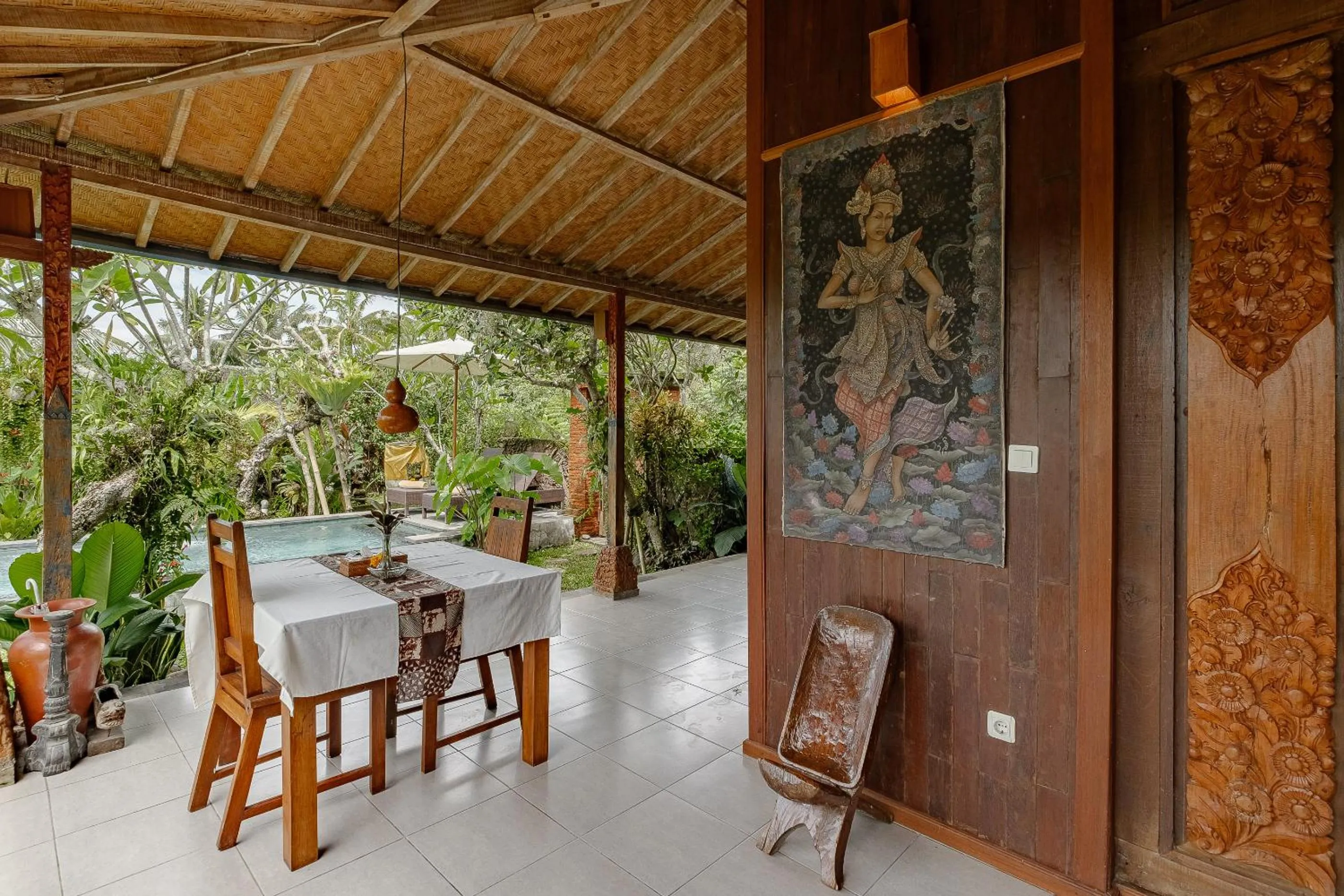 Dining area in Moringa Ubud Villa