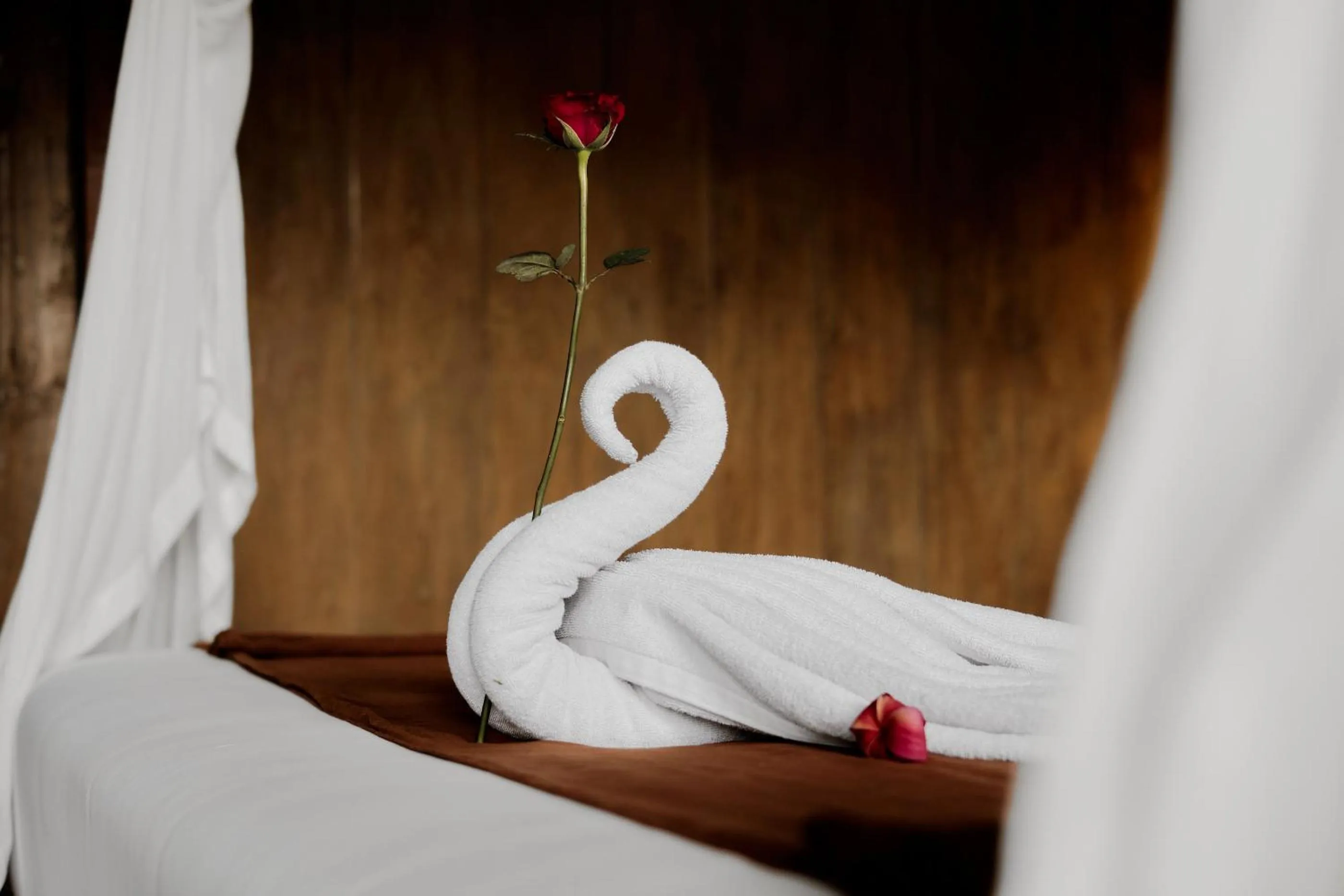 towels, Bed in Moringa Ubud Villa