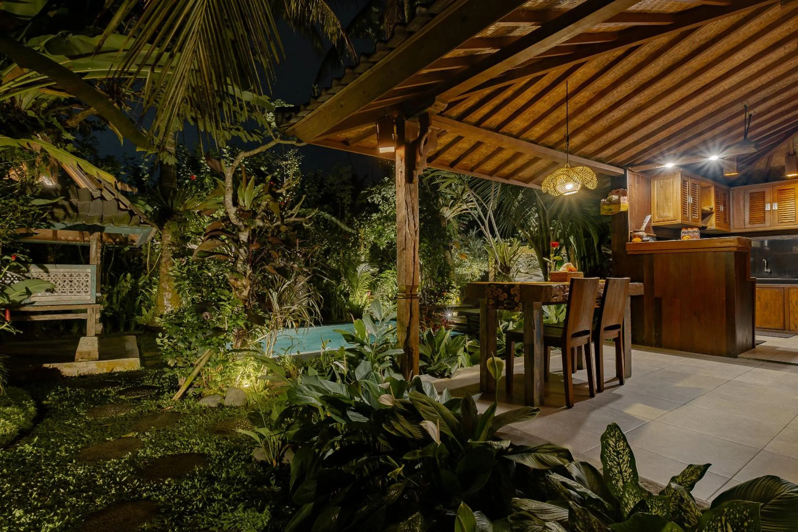 Dining area in Moringa Ubud Villa