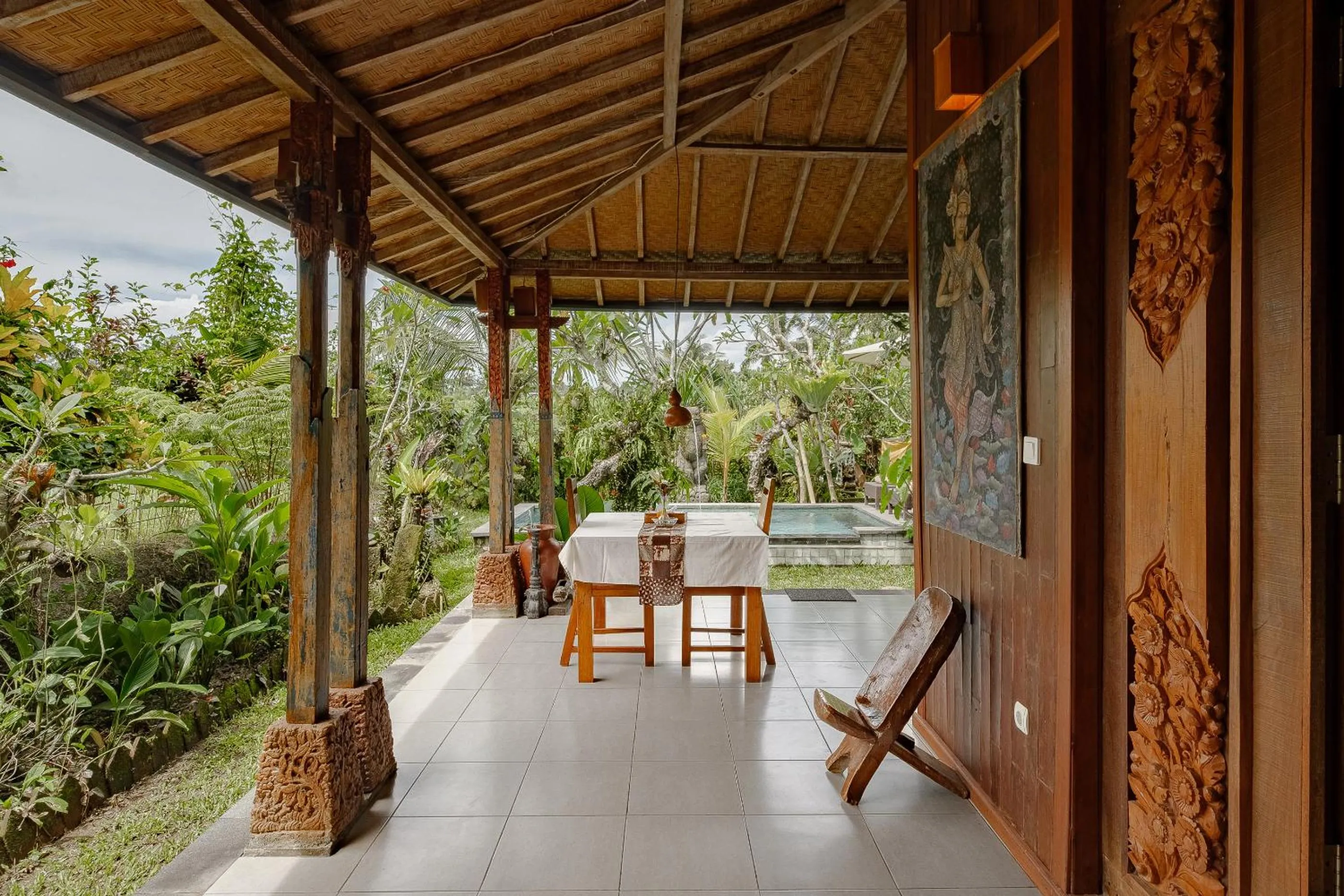 Dining area in Moringa Ubud Villa