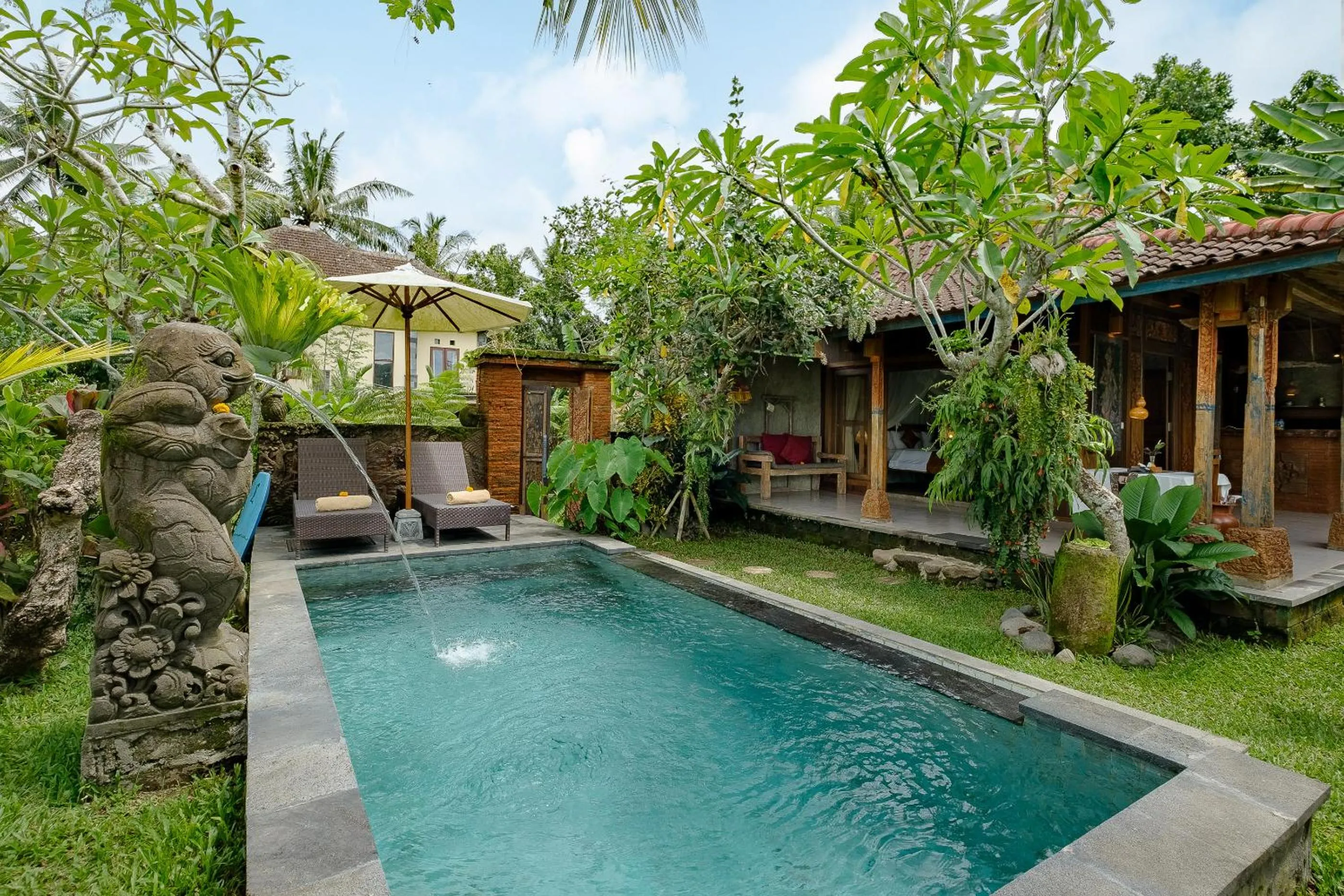 Pool view in Moringa Ubud Villa