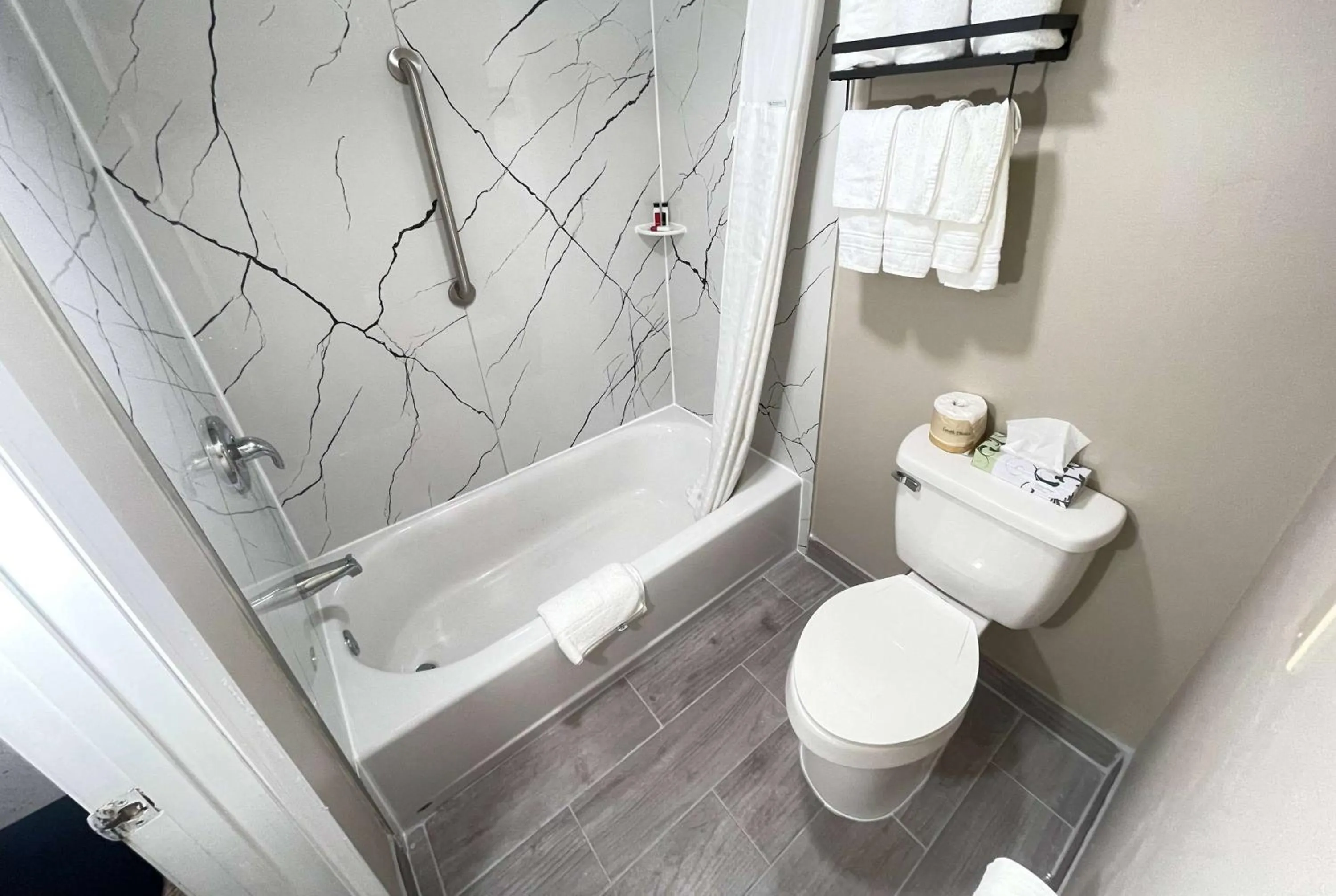 Bathroom in Super 8 by Wyndham Black Mountain