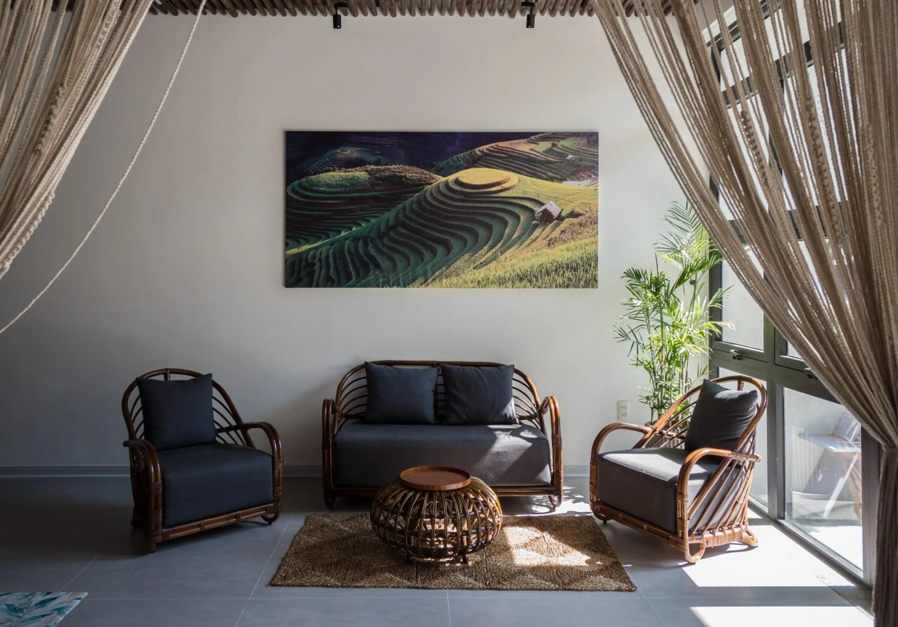 Seating area in Wings House
