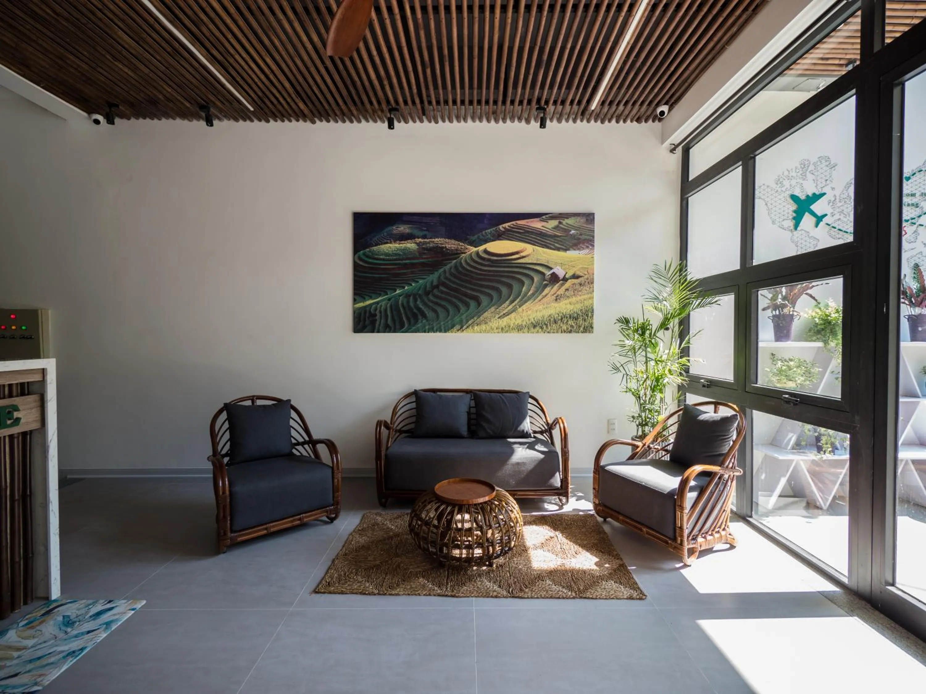 Seating area in Wings House
