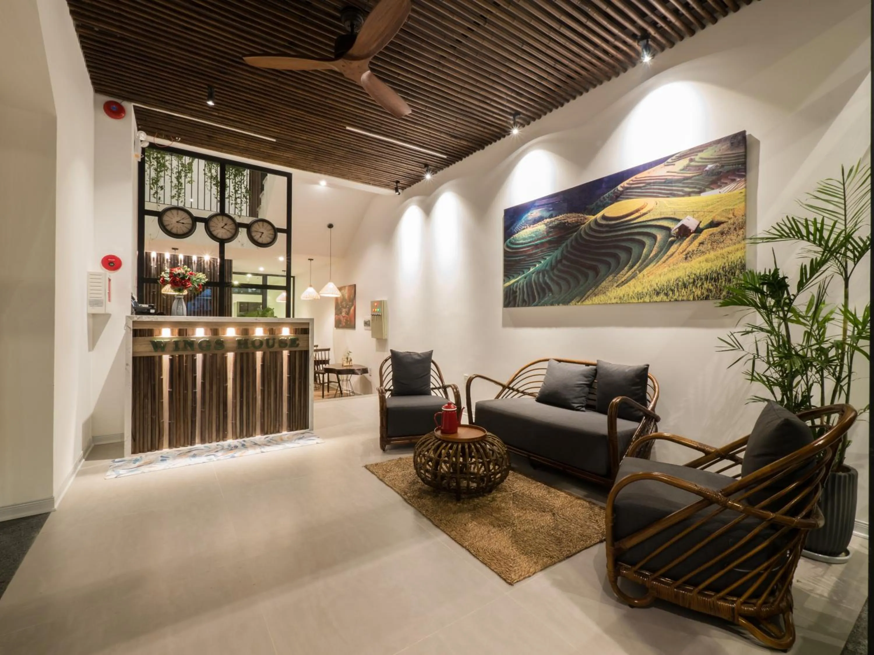 Seating area in Wings House