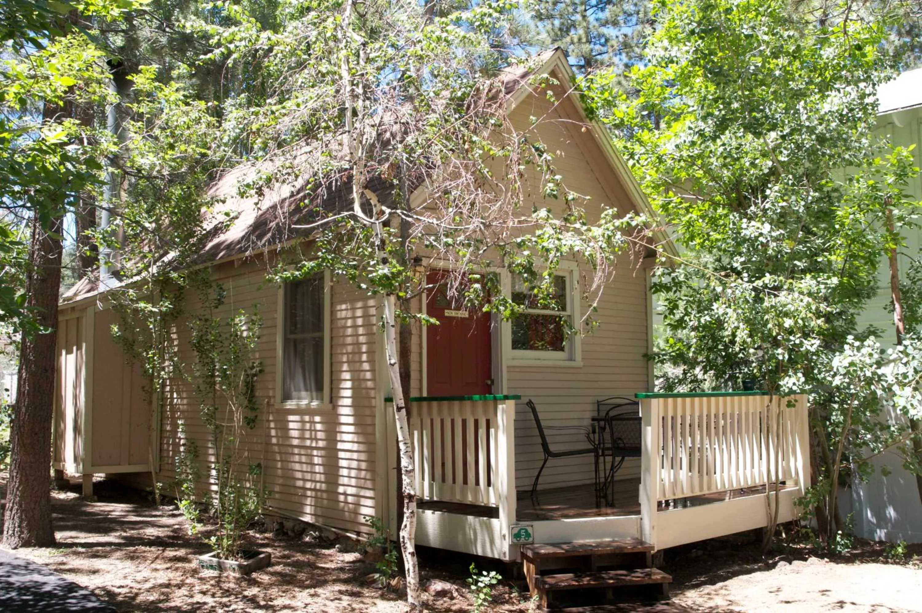 Patio in Sleepy Forest Cottages