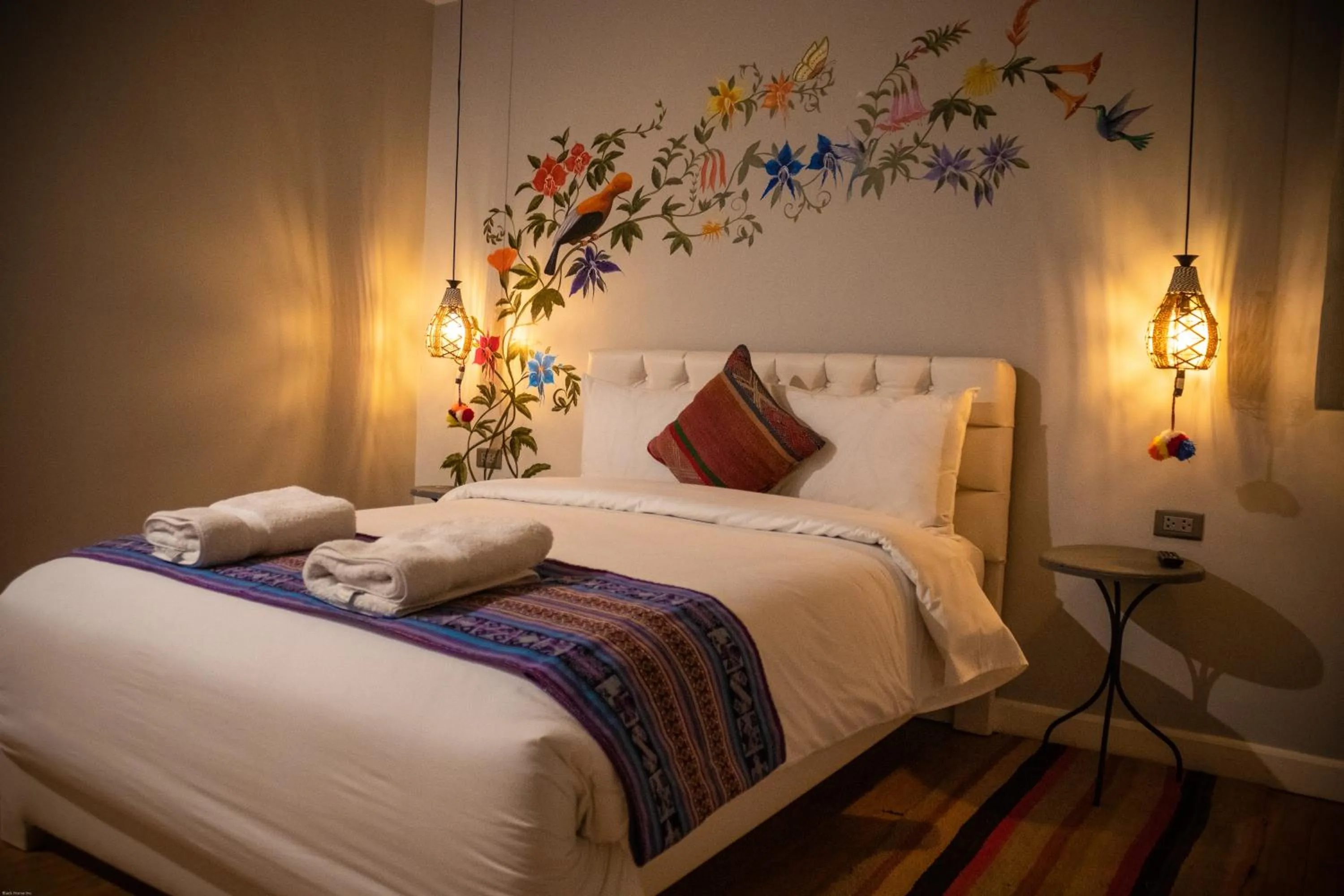 Bed in Home Garden Hotel