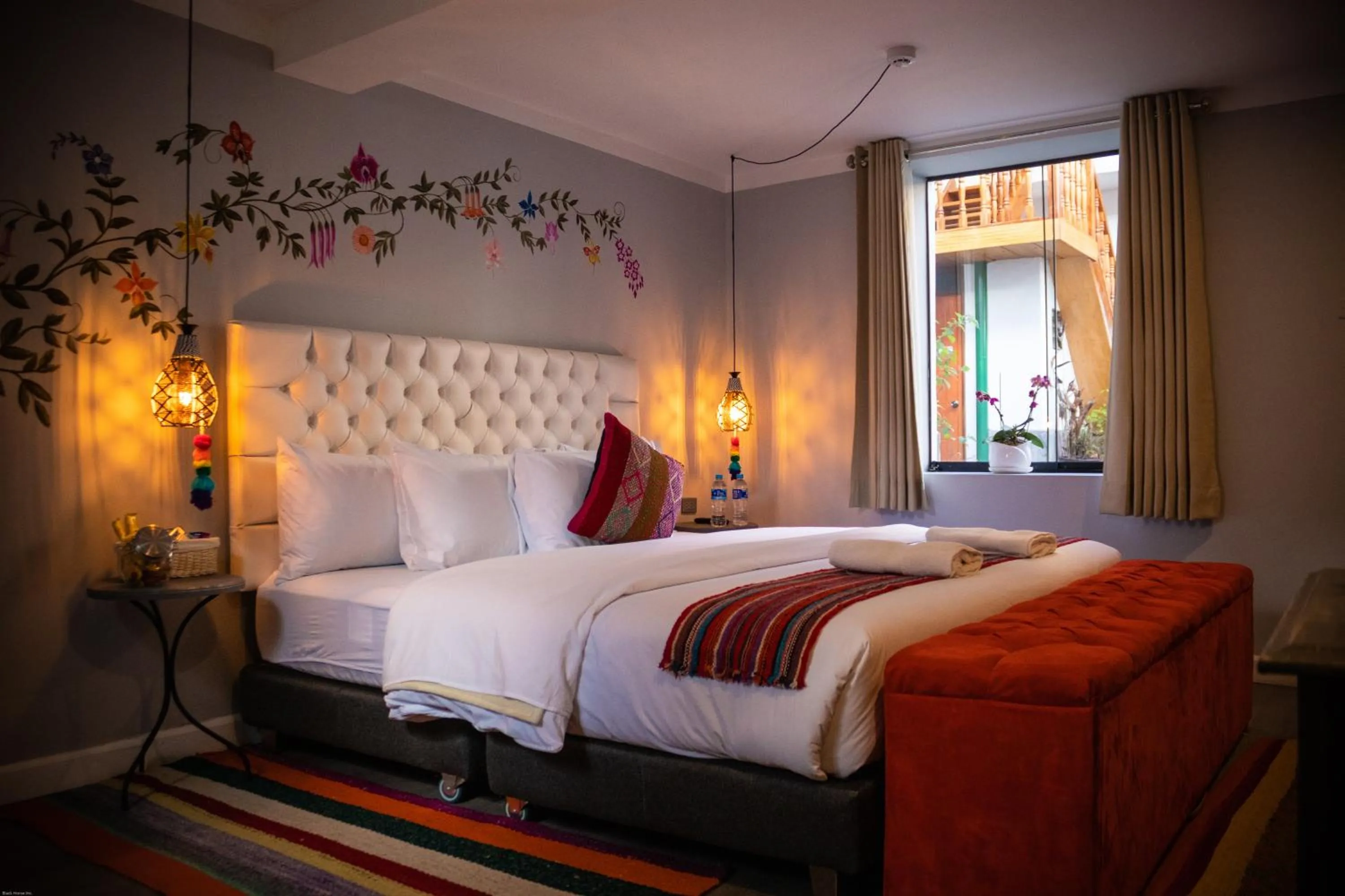 Bed in Home Garden Hotel