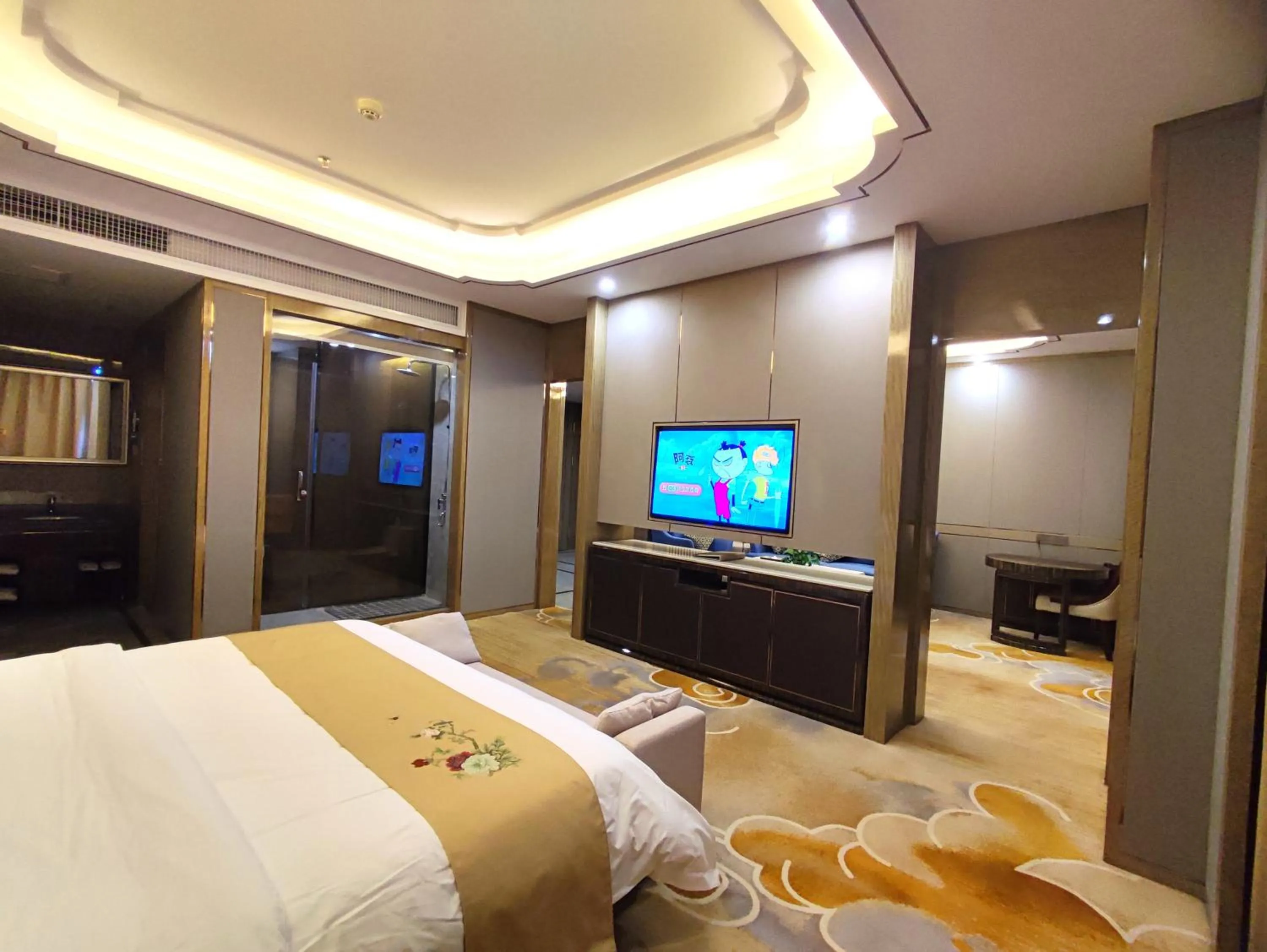 Bed in Zhangye KAI RUI Hotel