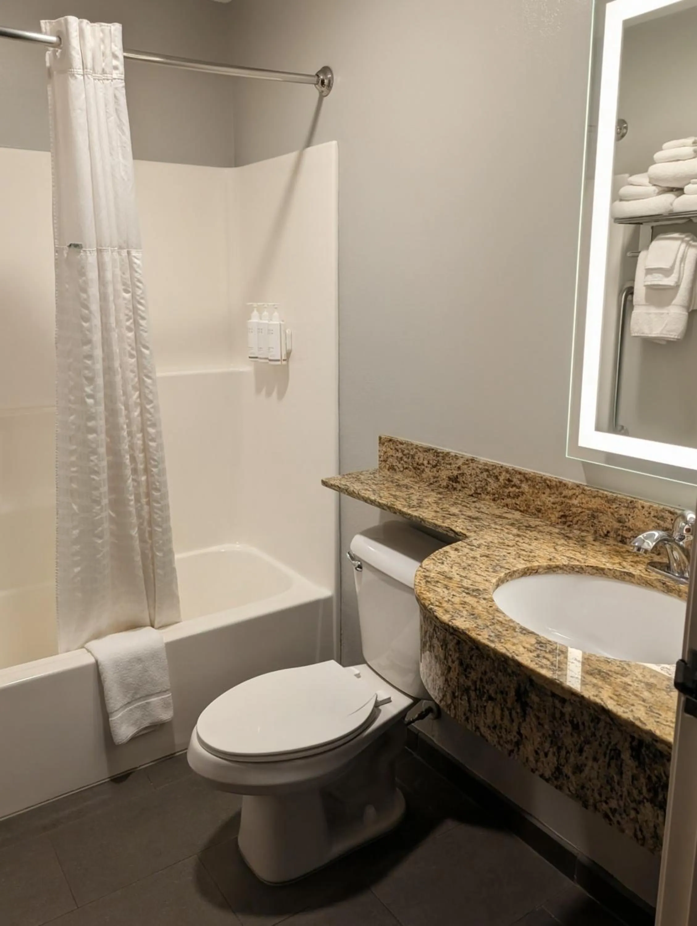 Bathroom in Microtel Inn & Suites by Wyndham Wheeling at The Highlands