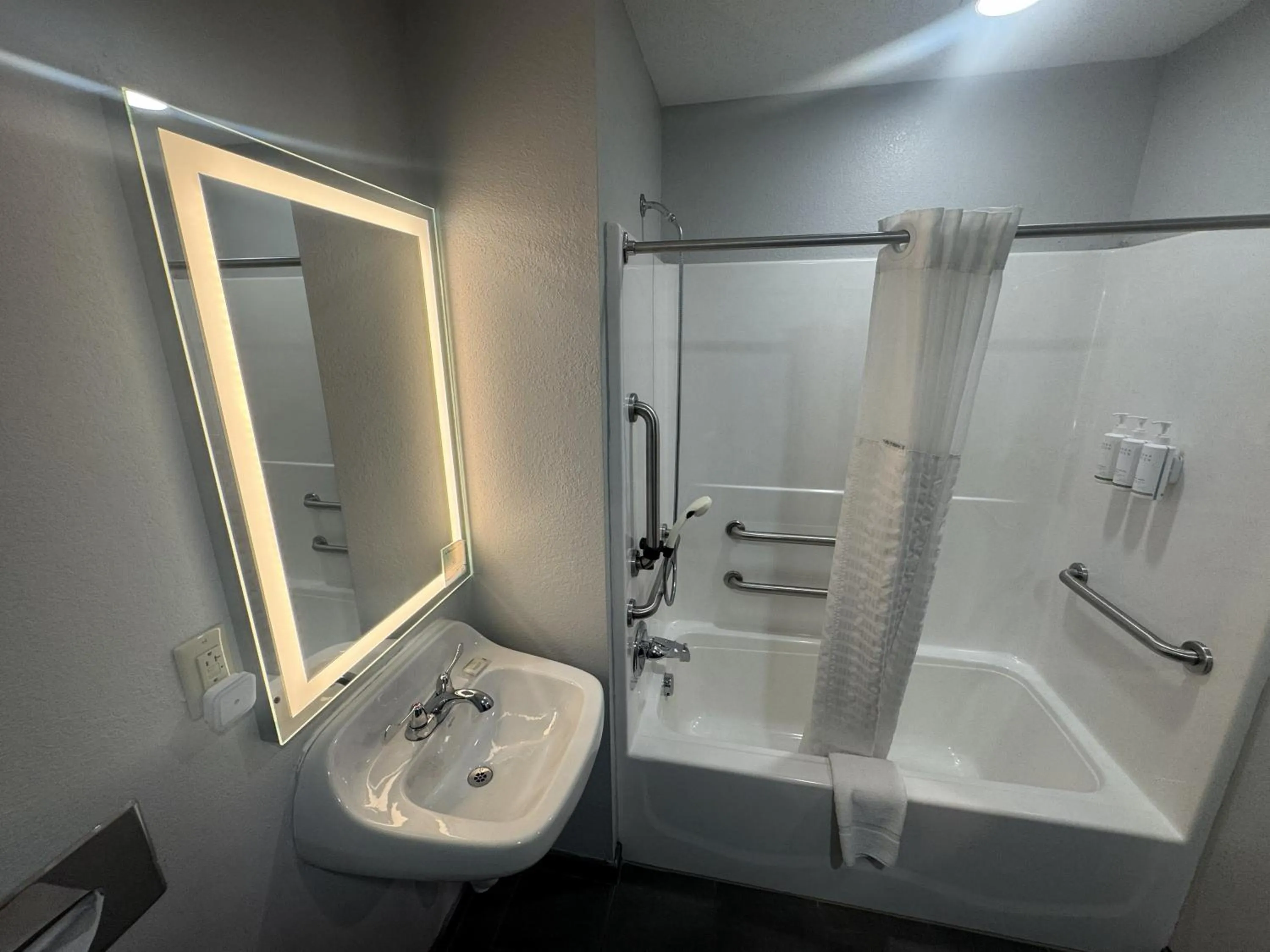 Shower in Microtel Inn & Suites by Wyndham Wheeling at The Highlands