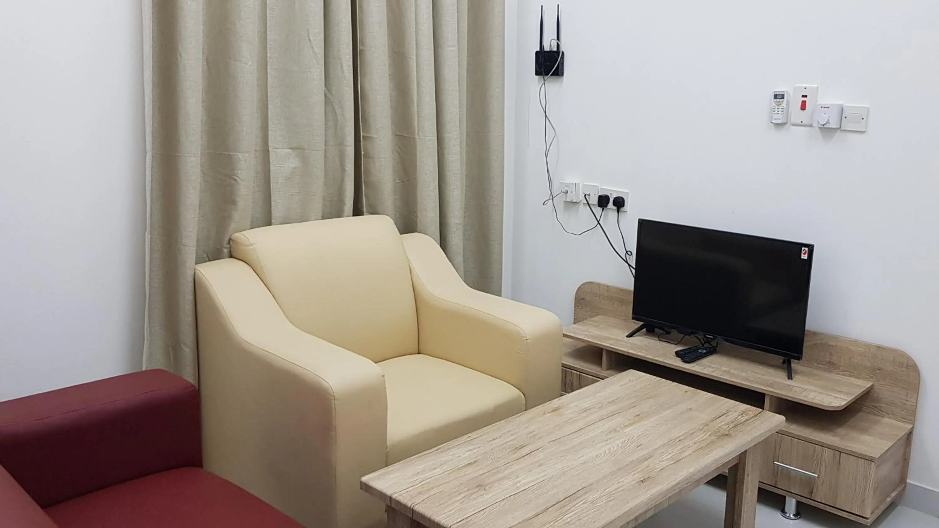 Seating area in Duqm Suites