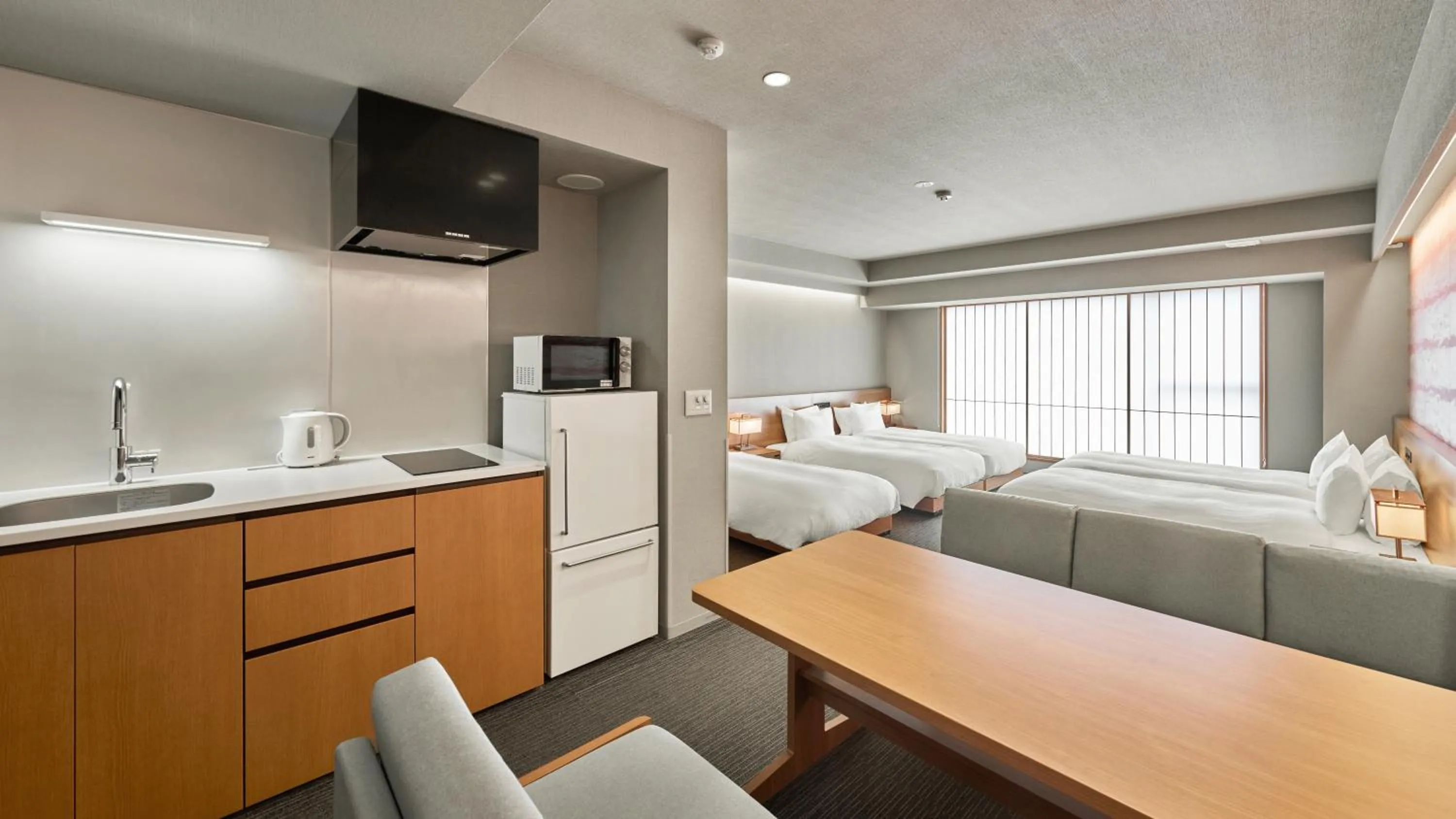 Photo of the whole room, Bed in MIMARU Kyoto Kawaramachi Gojo