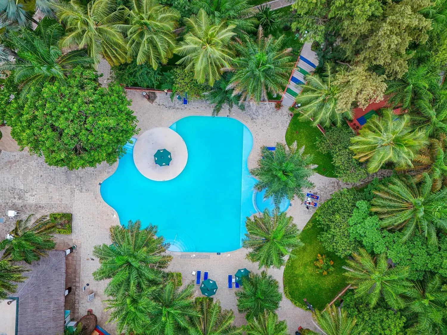 Pool view in Senegambia Beach Hotel Pool view in Senegambia Beach Hotel