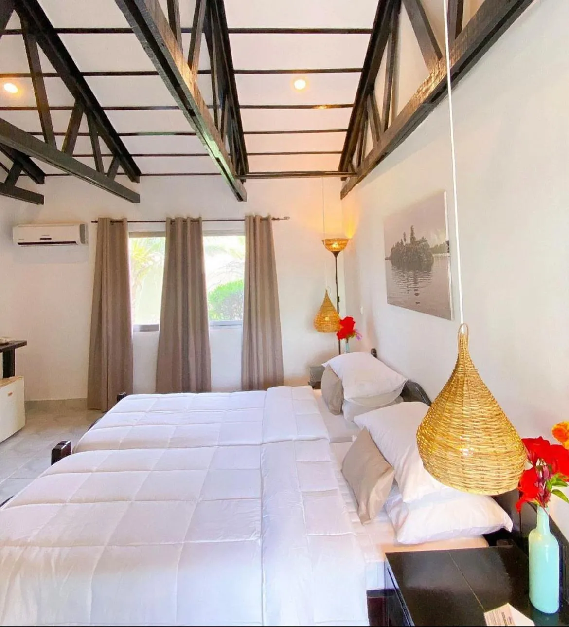 Bed in Sunset Beach Hotel