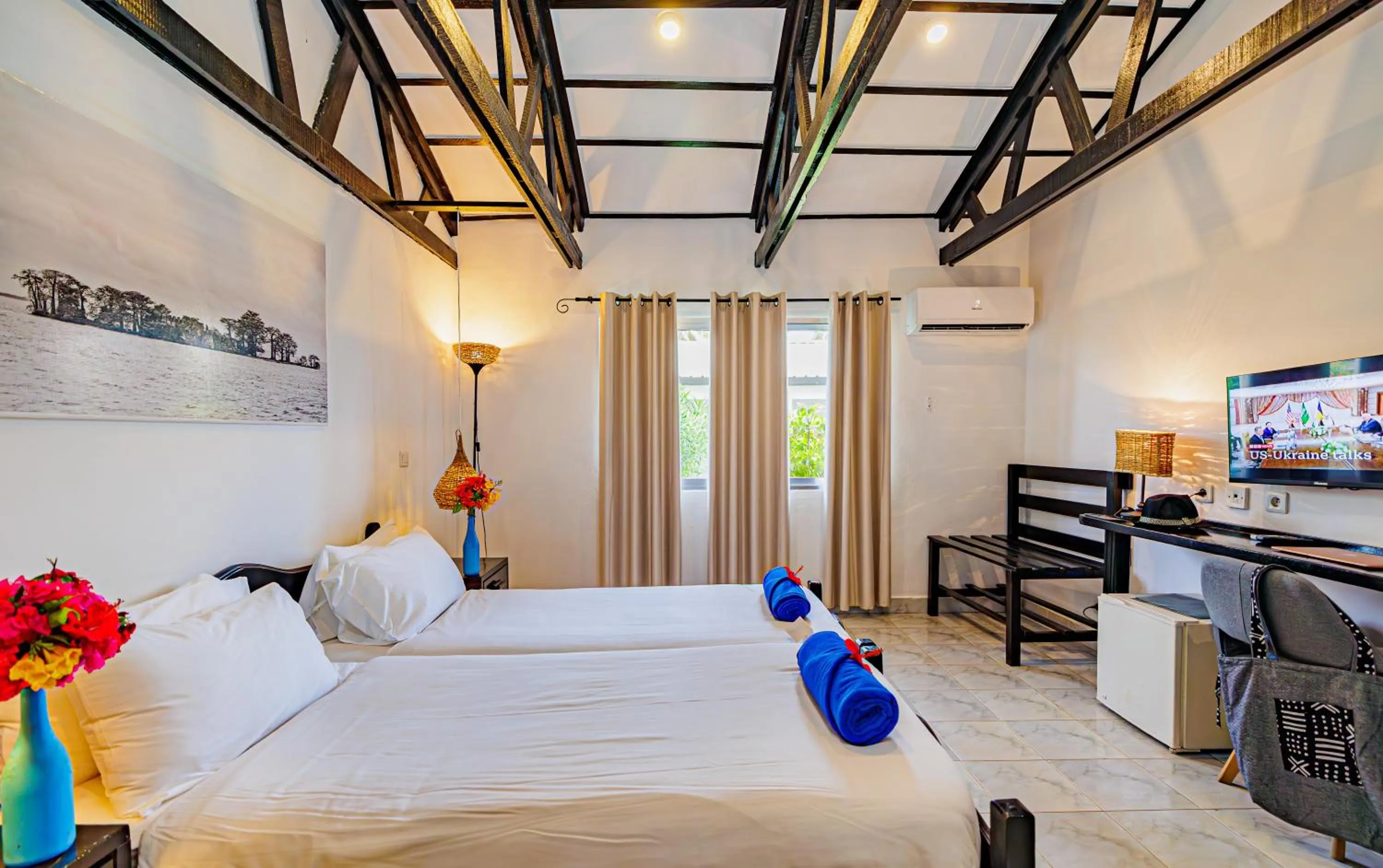 Bed in Sunset Beach Hotel