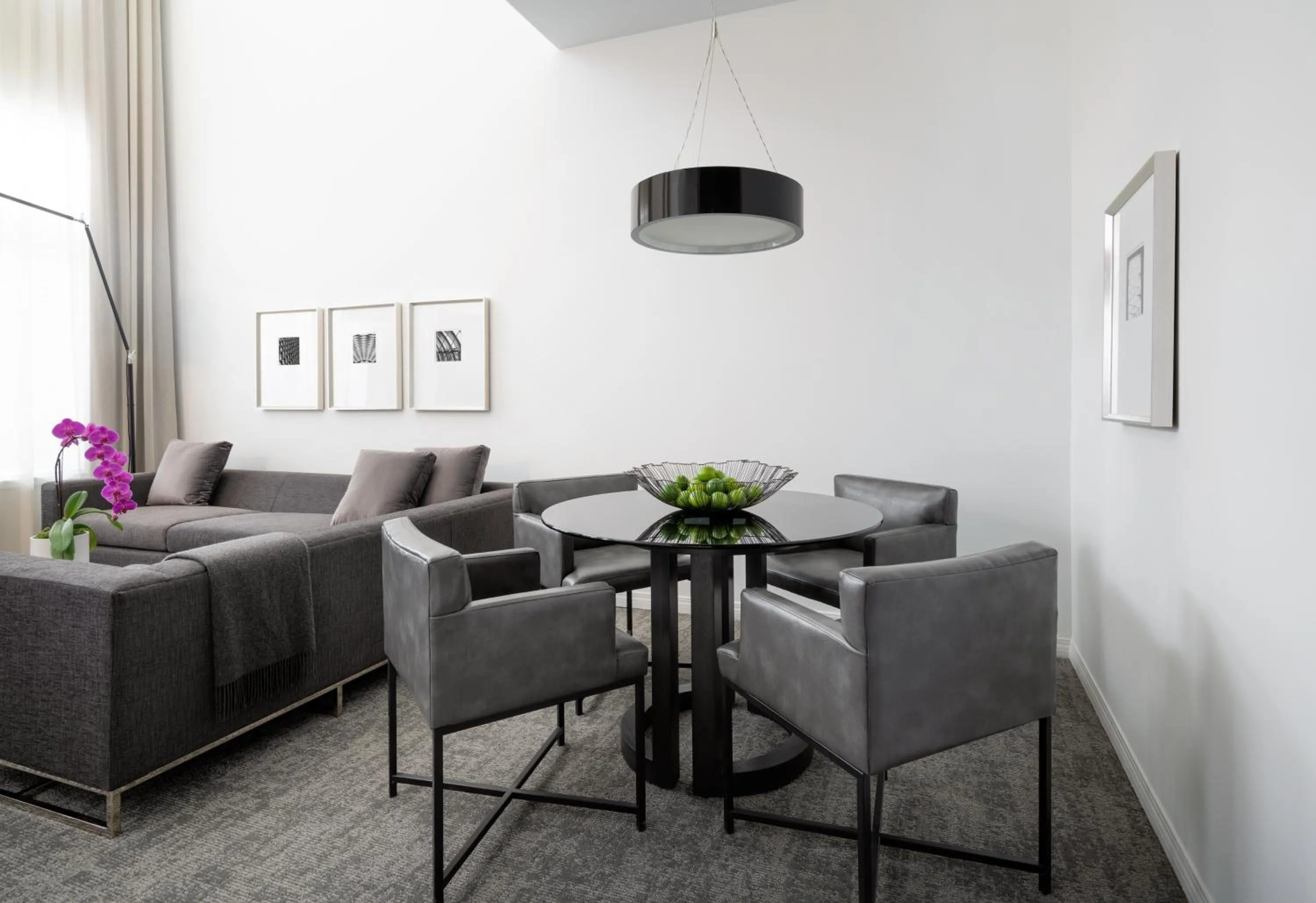 Seating area in AKA Beverly Hills