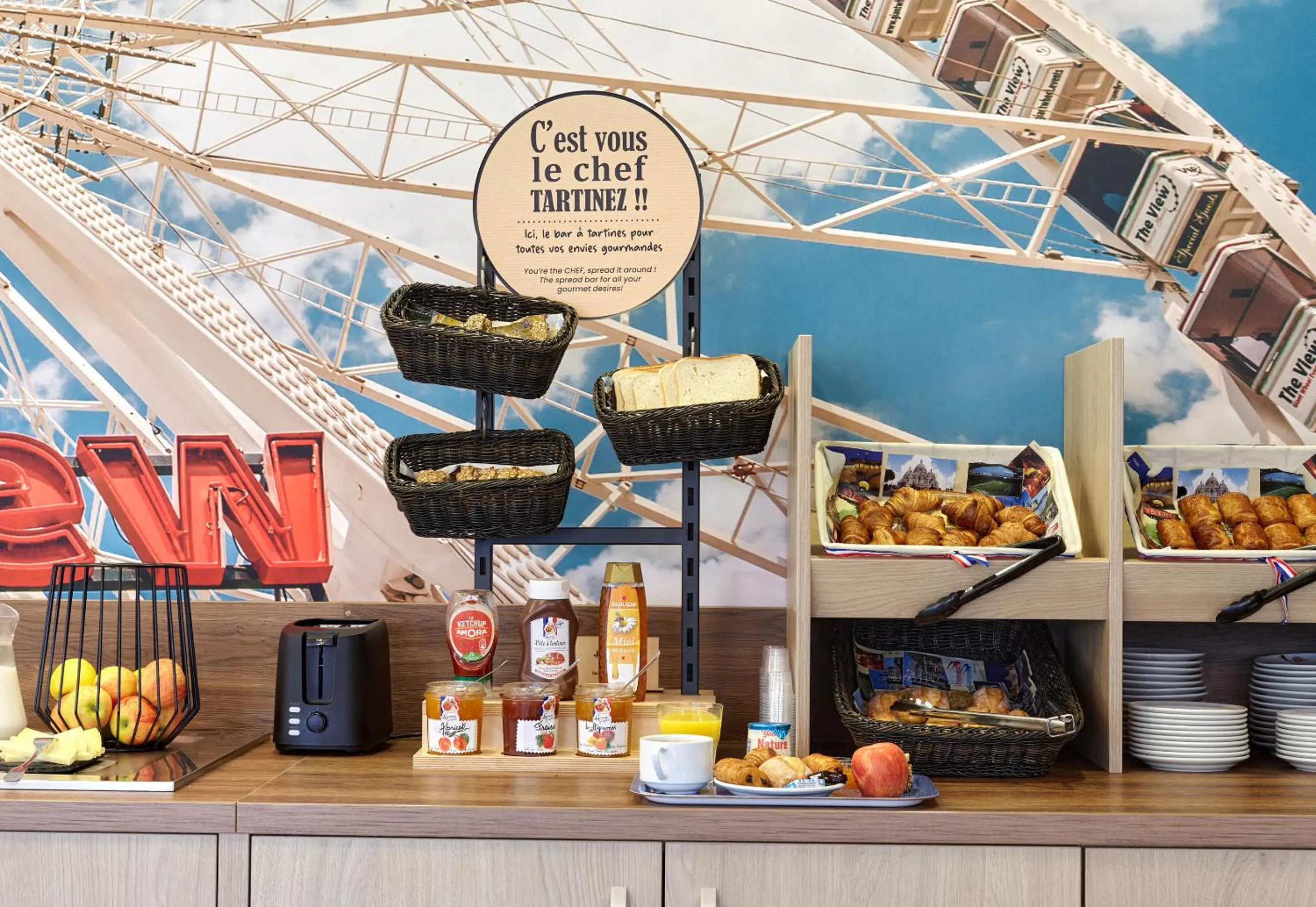 Buffet breakfast in B&B HOTEL Marne-la-Vallée Chelles