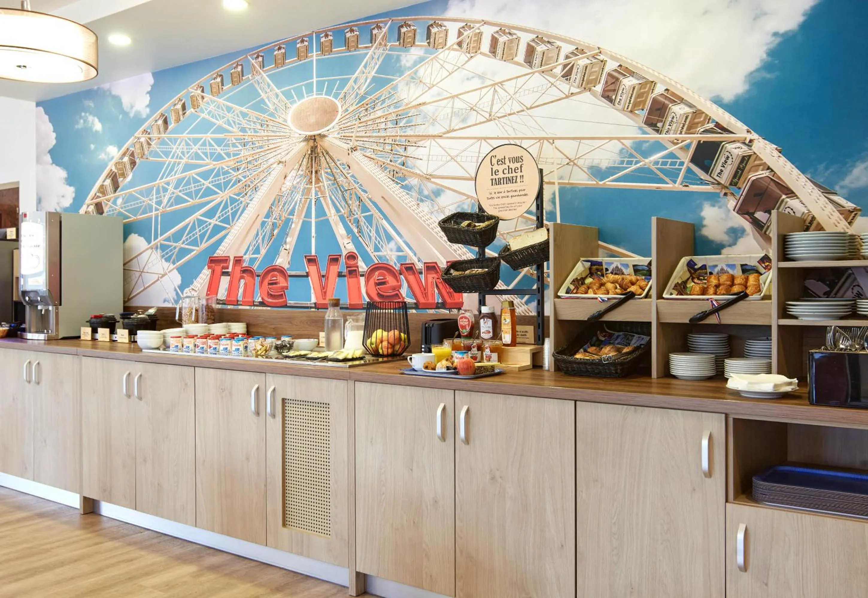 Buffet breakfast in B&B HOTEL Marne-la-Vallée Chelles