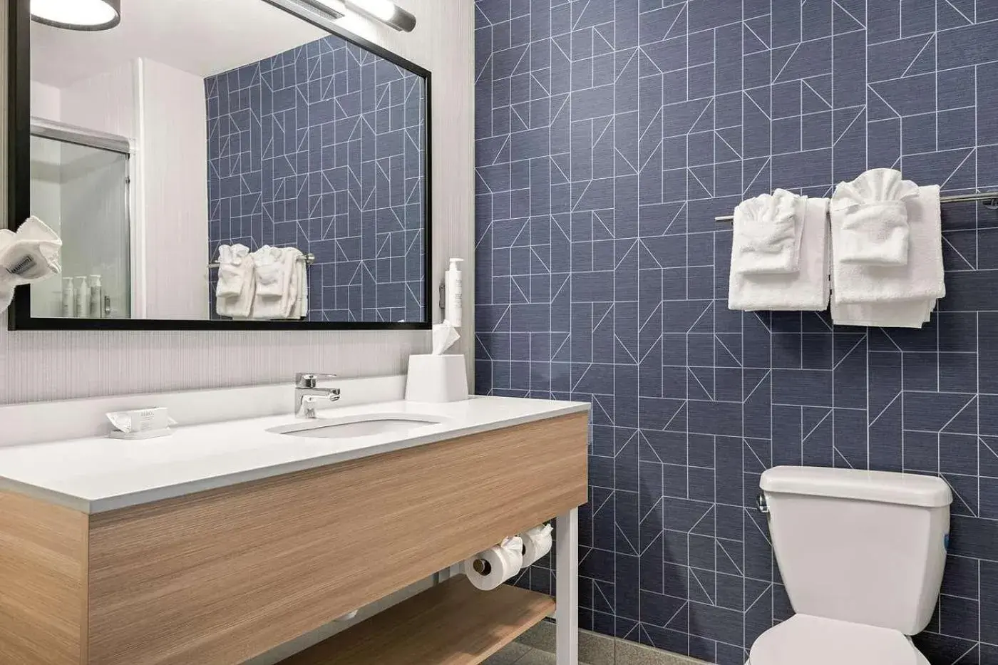 Bathroom in Spark by Hilton Glendive Bathroom in Spark by Hilton Glendive