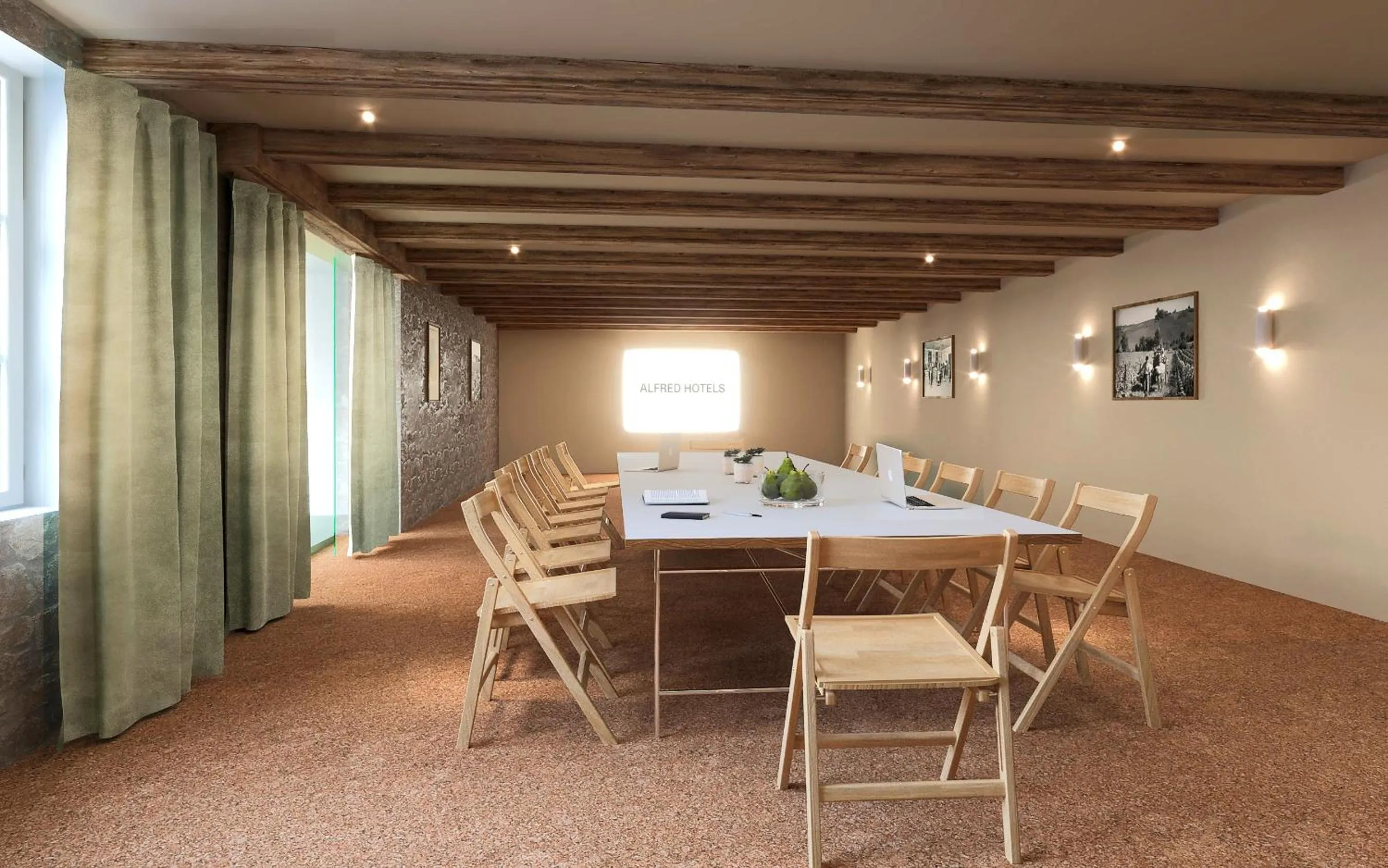Seating area in Hôtel de la Paix, Beaune