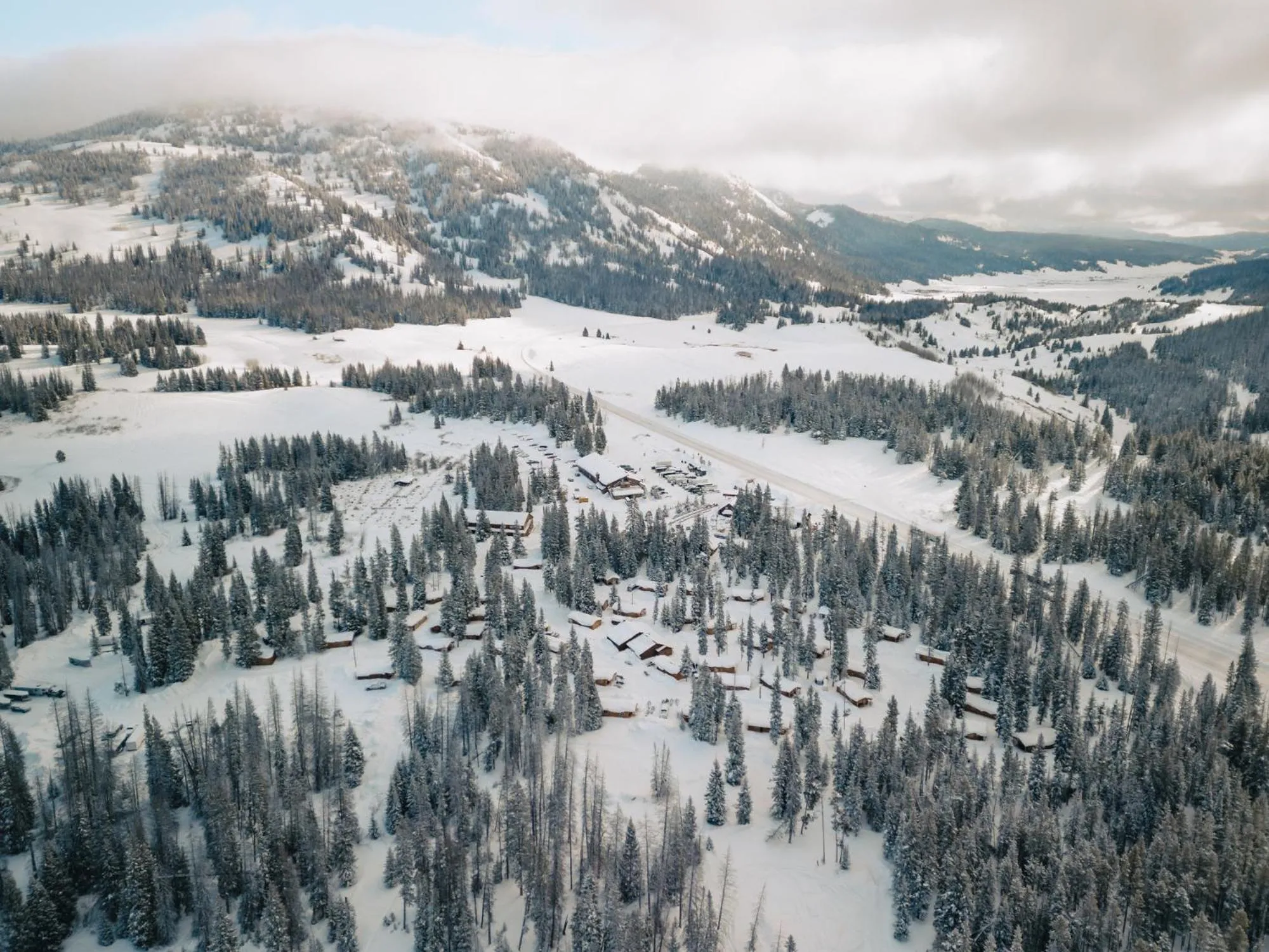 Natural landscape in Togwotee Mountain Lodge