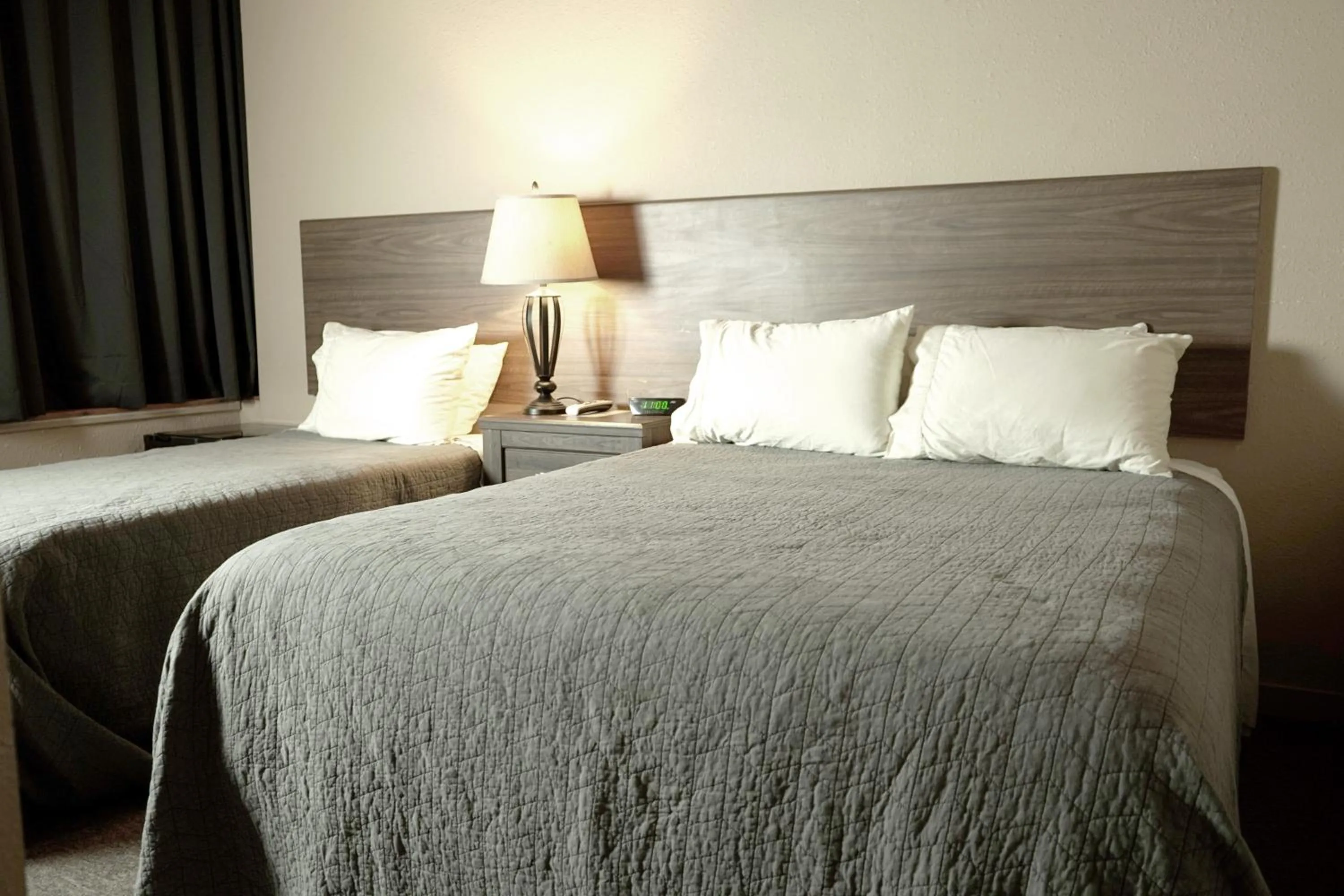 Bed in Old School Motel RV