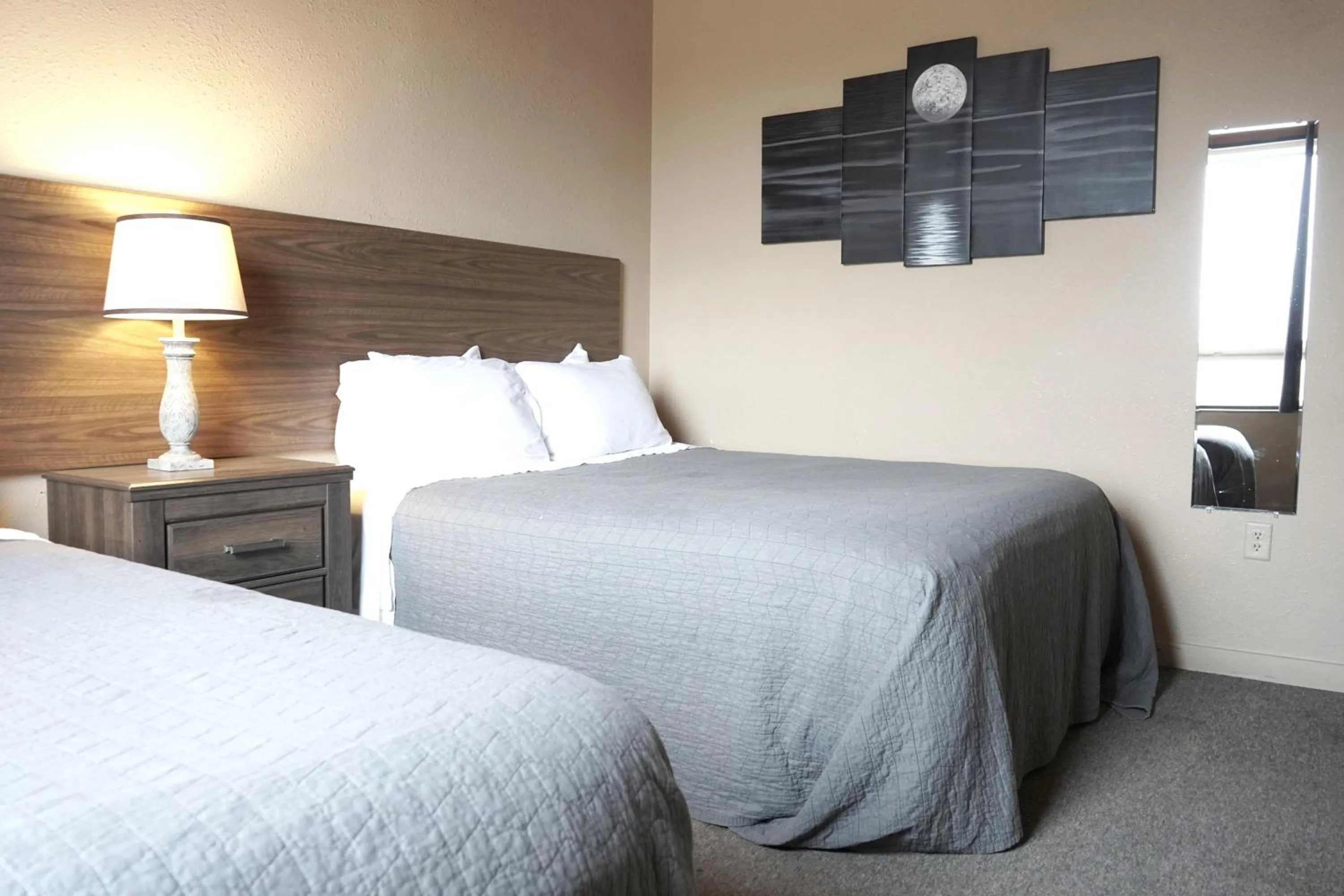 Bed in Old School Motel RV