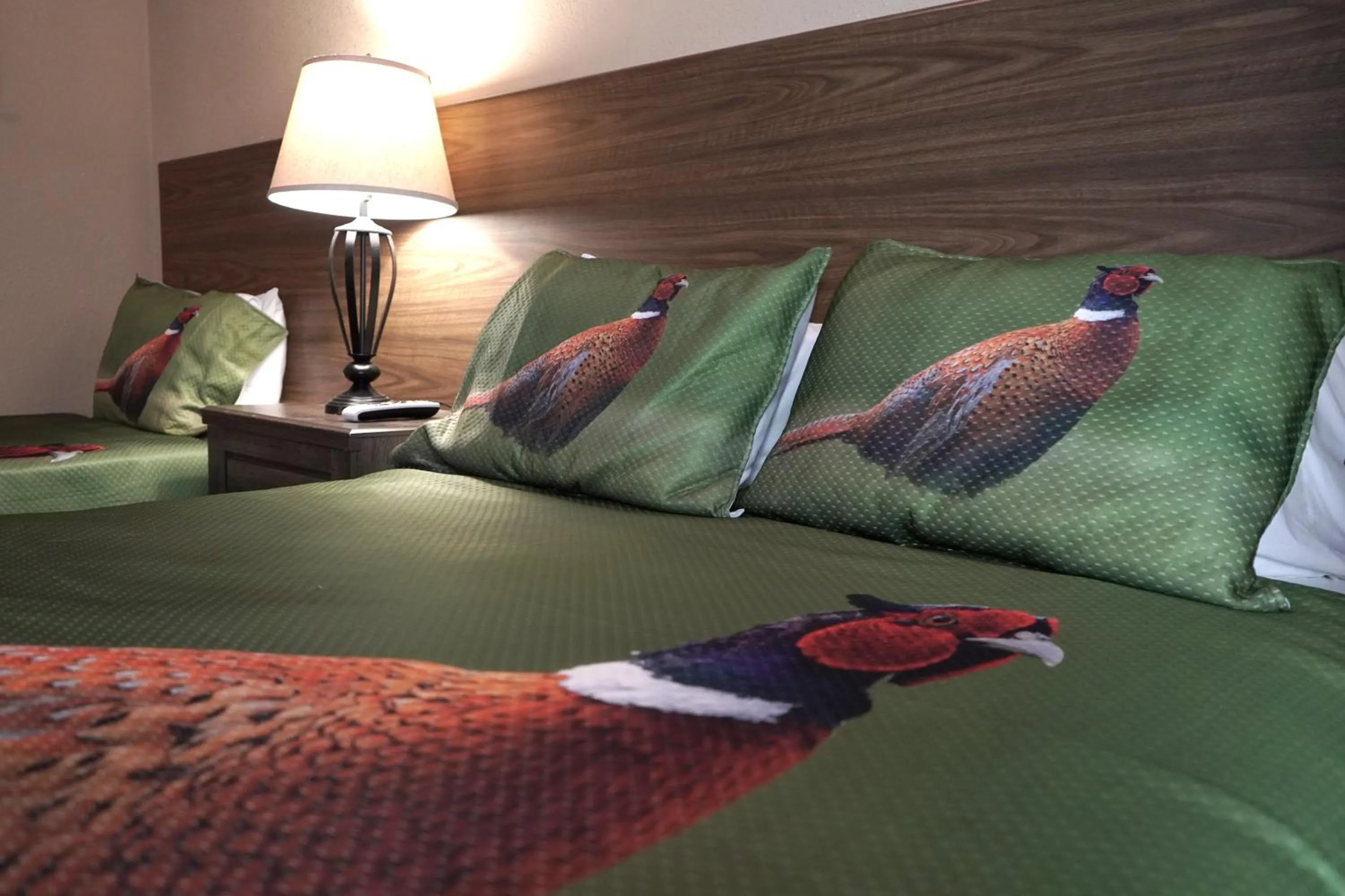 Bed in Old School Motel RV