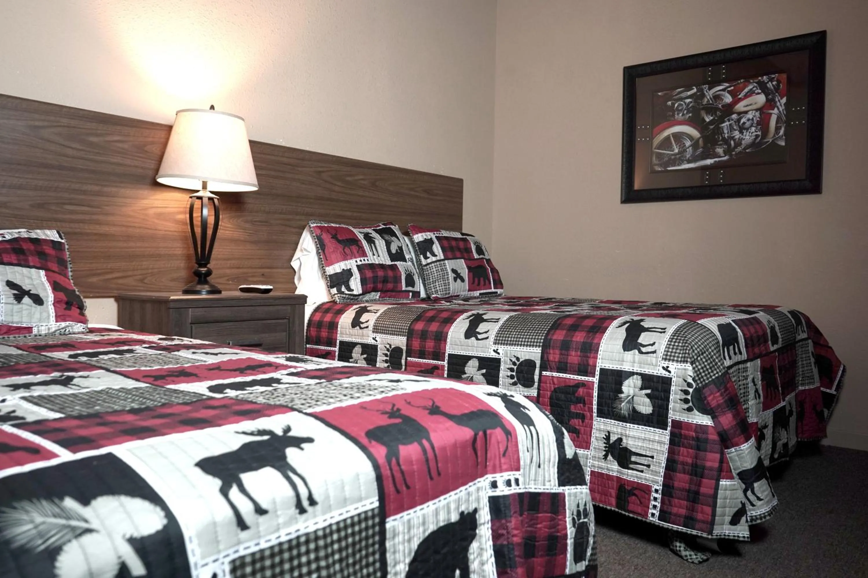 Bed in Old School Motel RV