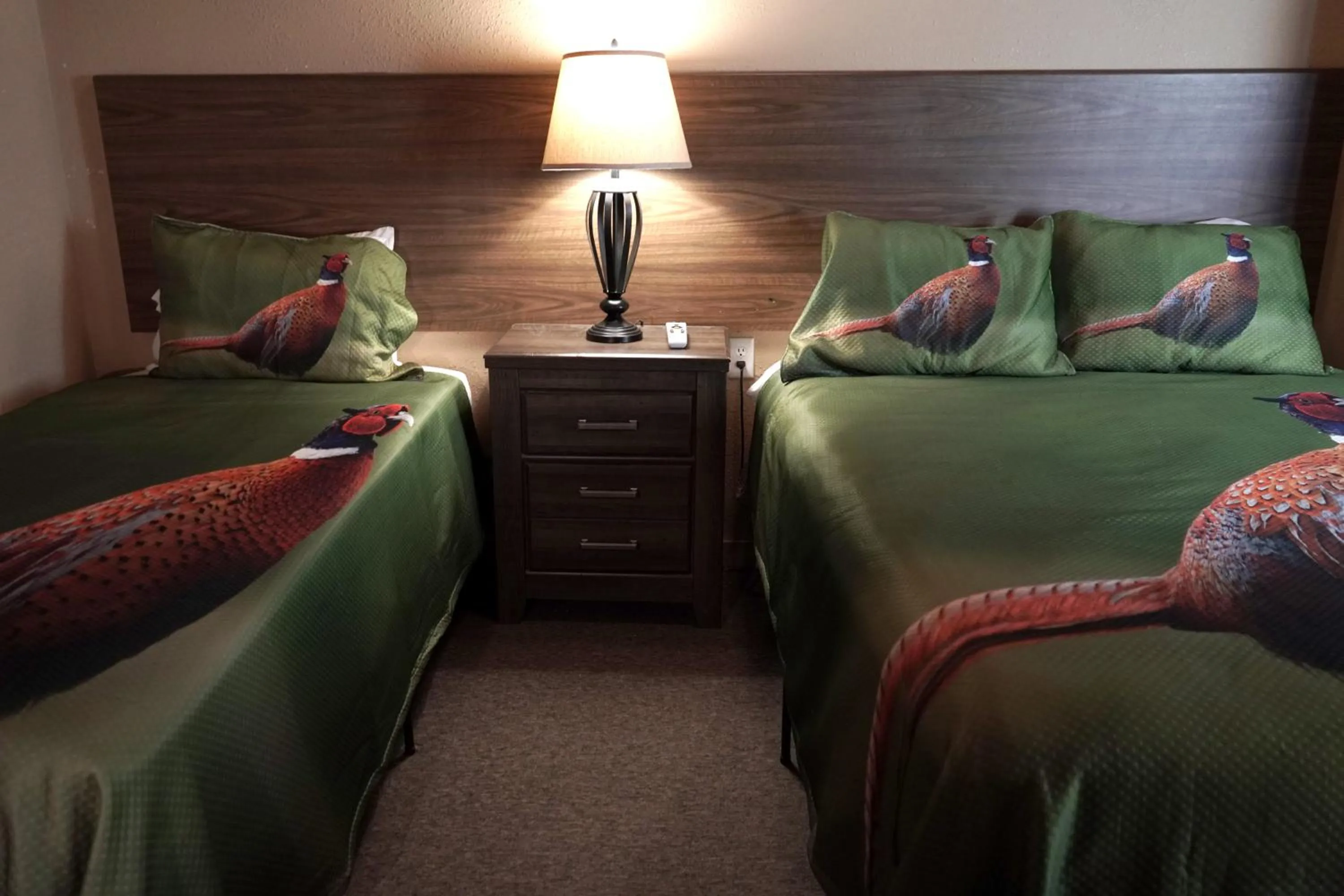 Bed in Old School Motel RV