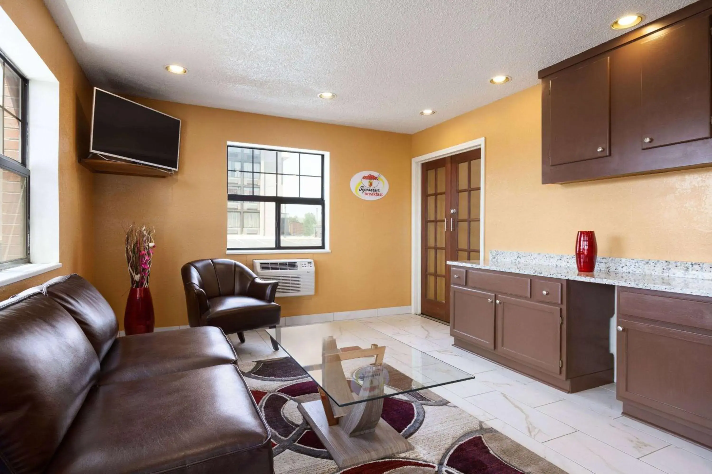 Lobby or reception in Super 8 by Wyndham Colorado Springs/Afa Area Lobby or reception in Super 8 by Wyndham Colorado Springs/Afa Area